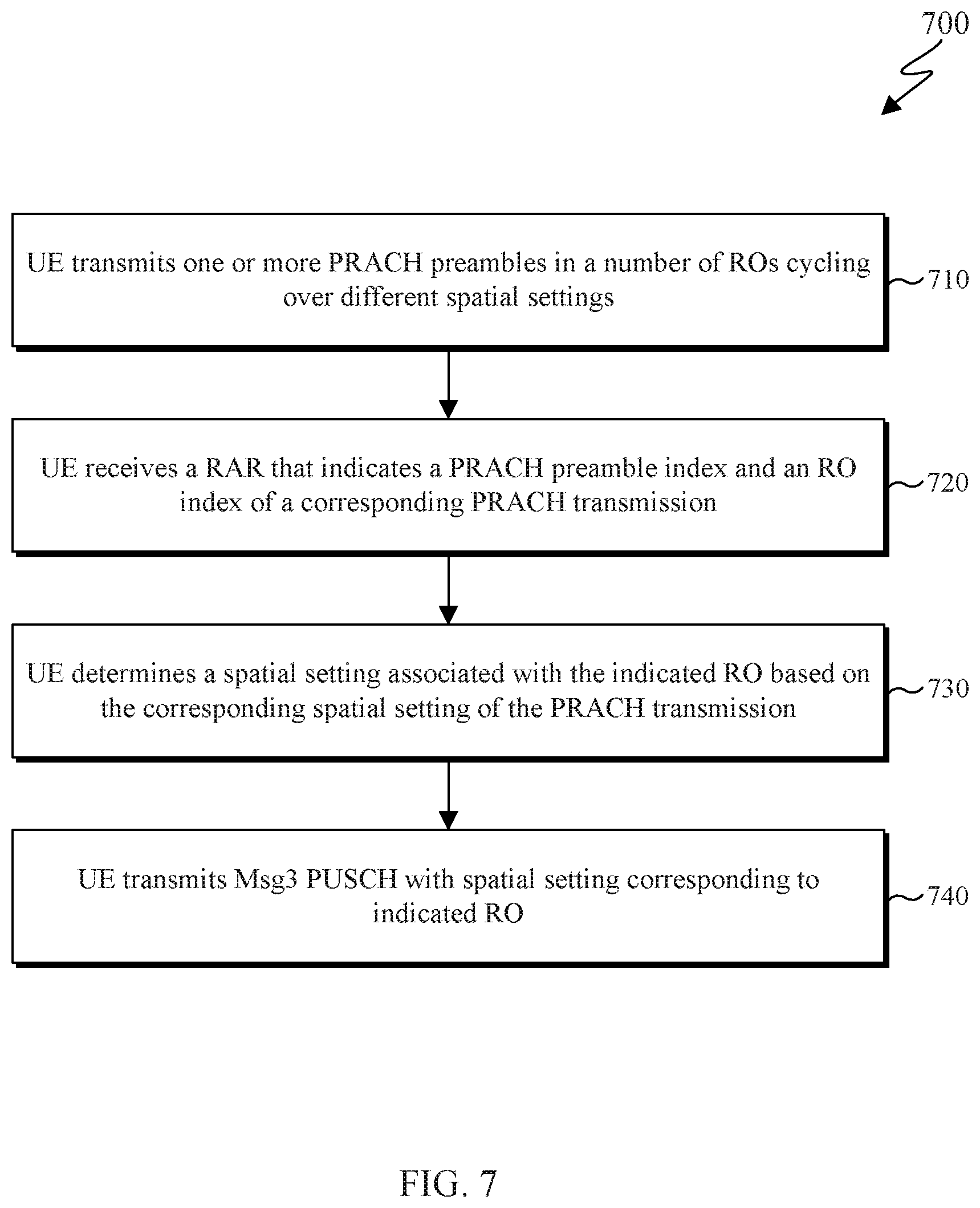 Patent US12588079 Figure 6 – Method and apparatus for spatial setting determination during a random access procedure