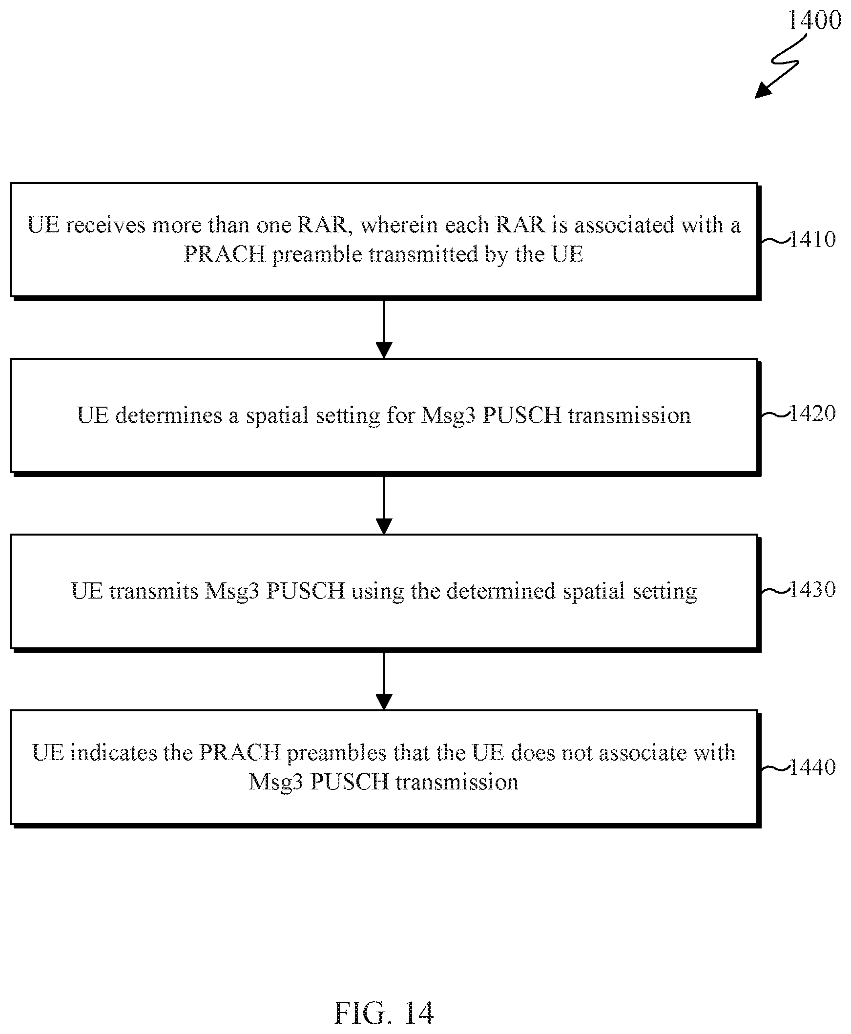Patent US12588079 Figure 13 – Method and apparatus for spatial setting determination during a random access procedure