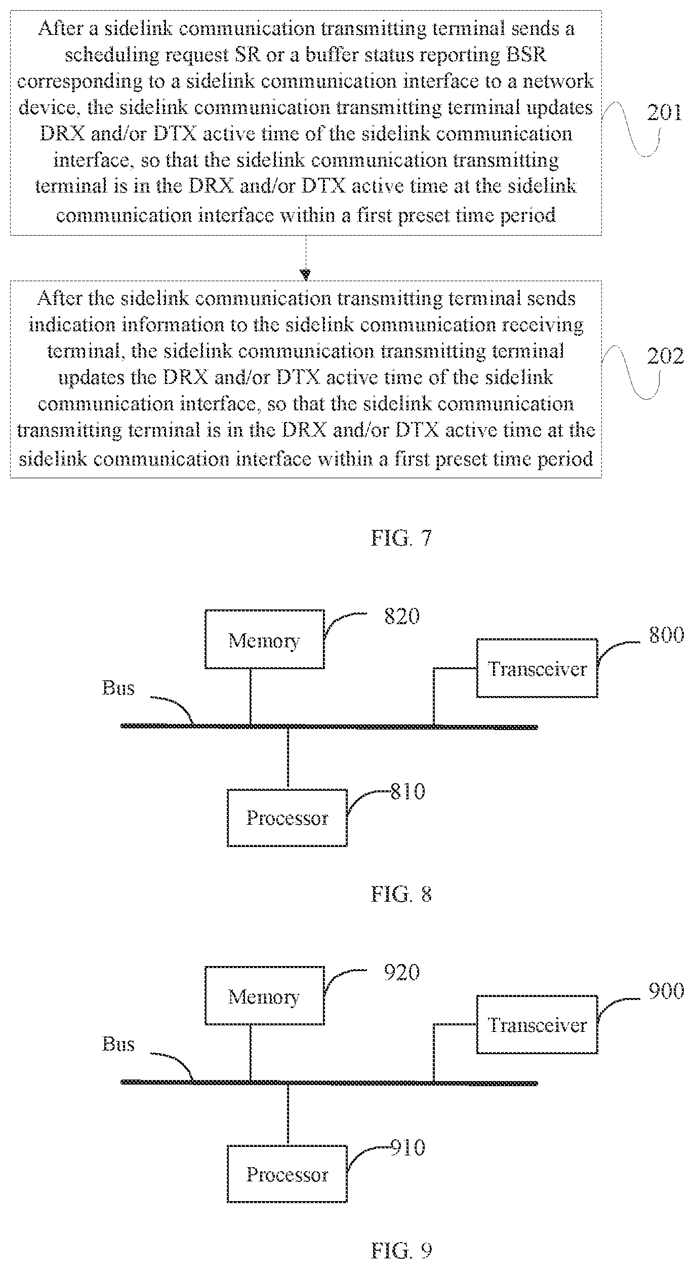 Patent US12588103 Figure 5 – Method for maintaining DRX and/or DTX state of sidelink communication interface, and sidelink communication terminals