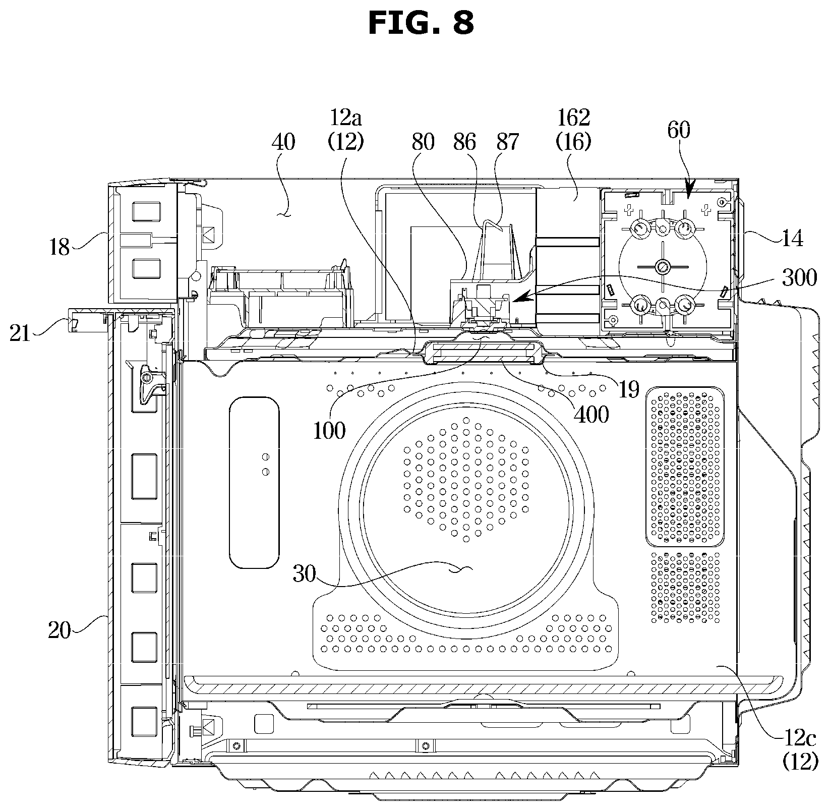 Patent US12588114 Figure 8 – Cooking apparatus