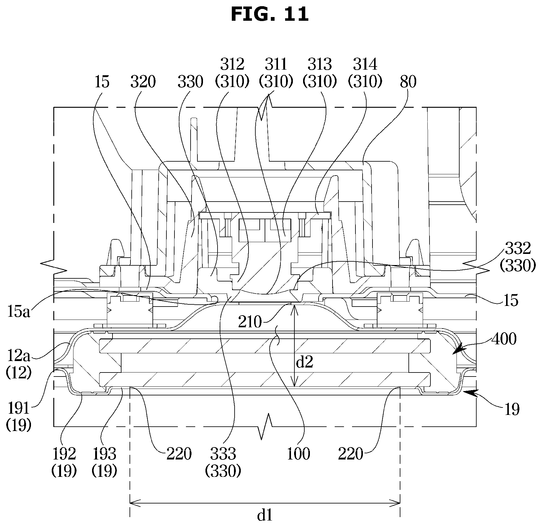 Patent US12588114 Figure 11 – Cooking apparatus
