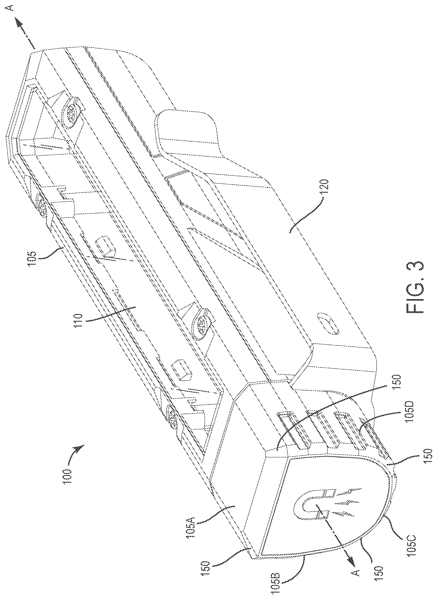 Patent US12588117 Figure 3 – Portable lighting device