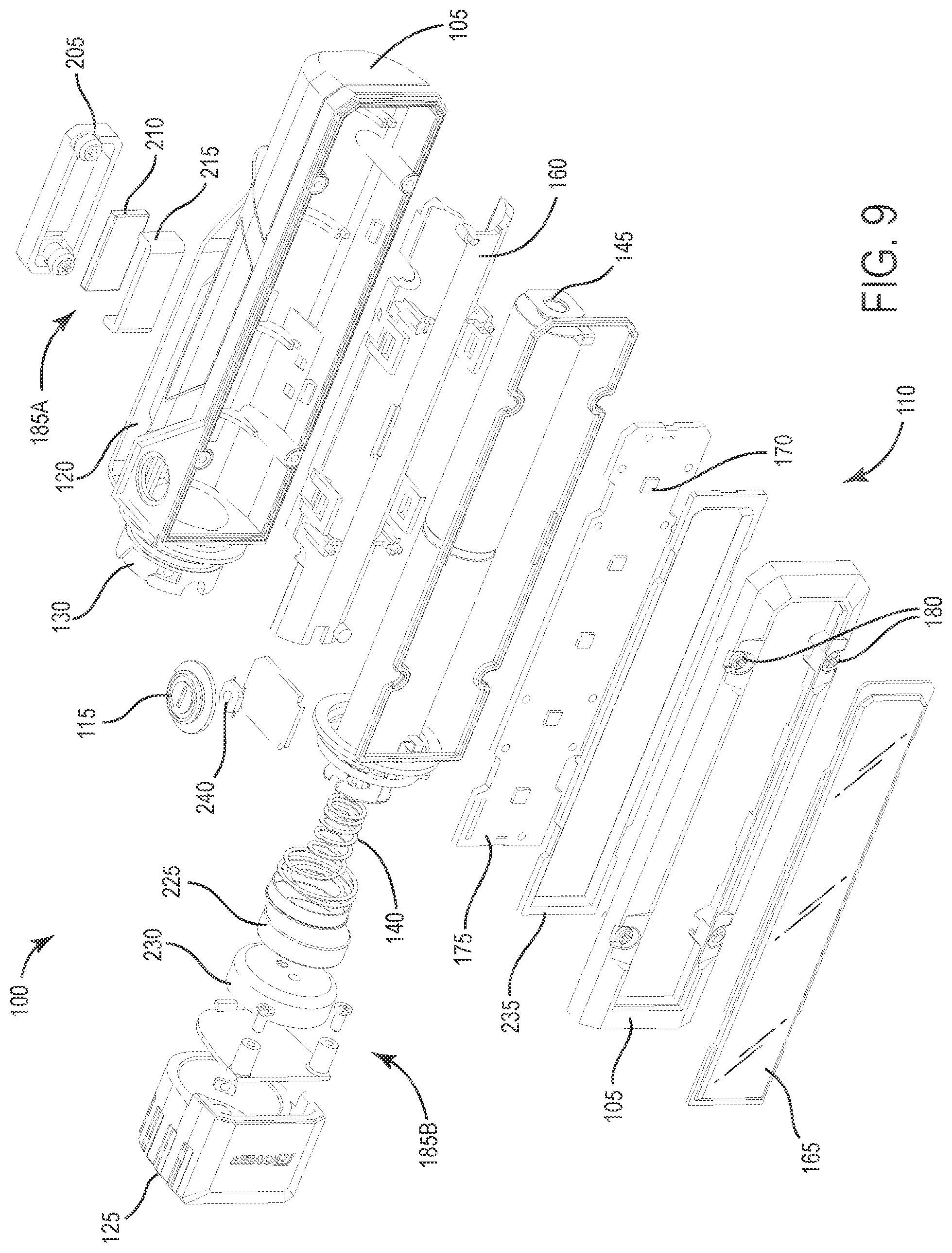 Patent US12588117 Figure 9 – Portable lighting device