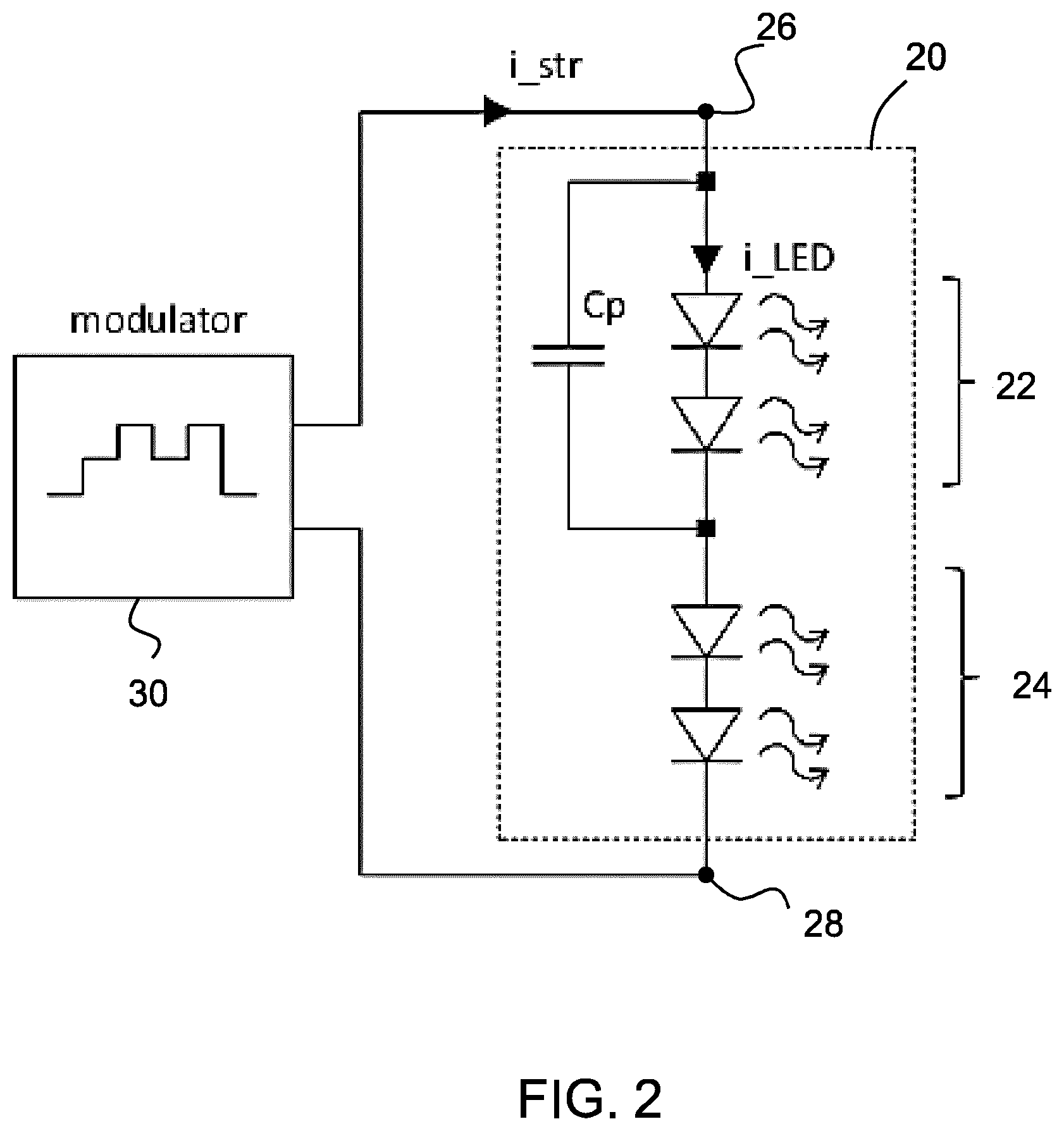 Patent US12588122 Figure 2 – Lighting circuit