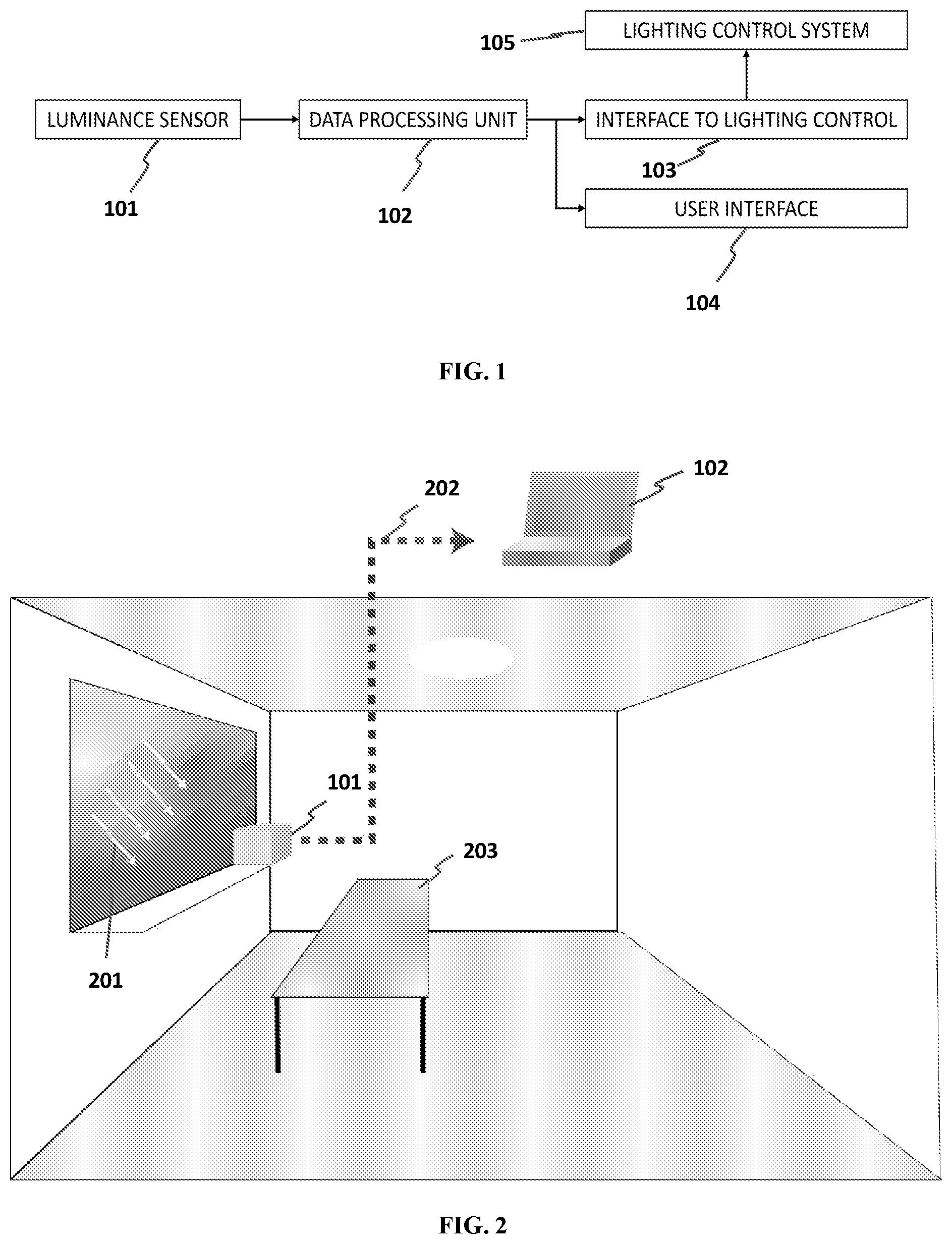 Patent US12588123 Figure 1 – Cyber-physical system for real-time daylight evaluation
