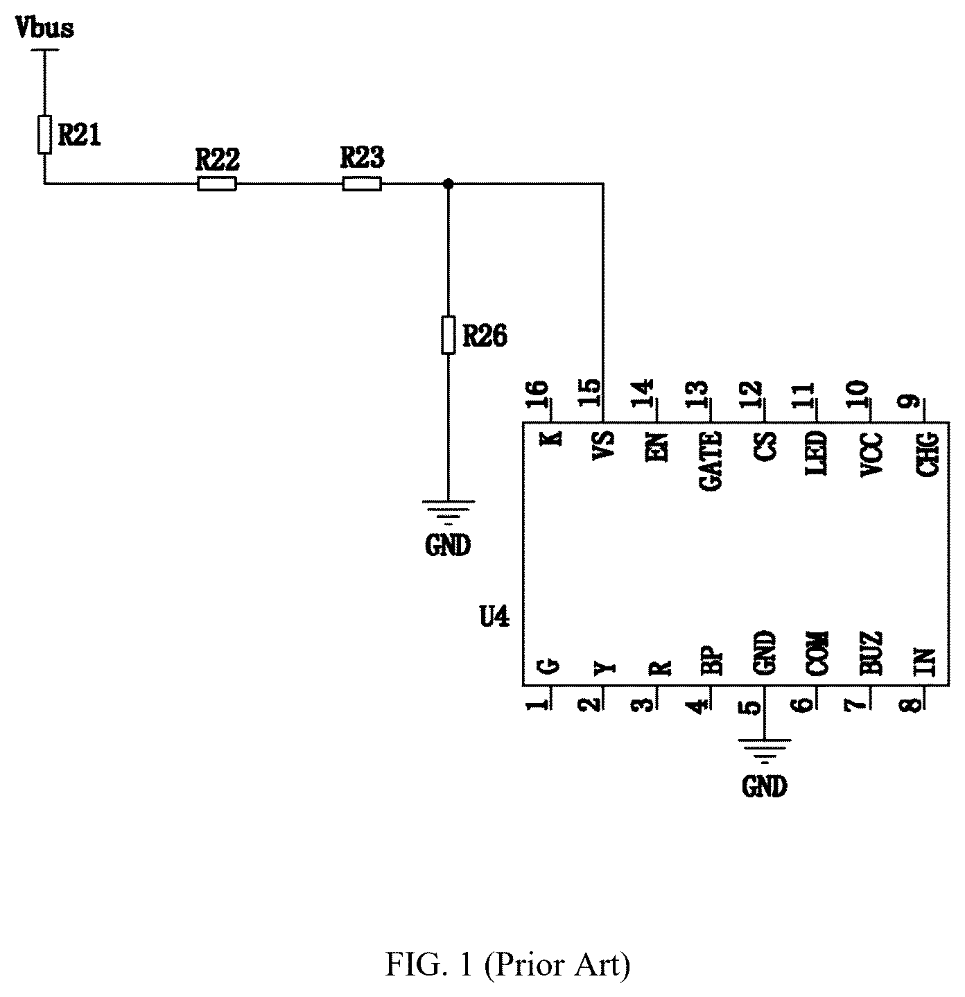 Patent US12588125 Figure 1 – Hysteresis circuit, emergency lighting circuit and lighting device