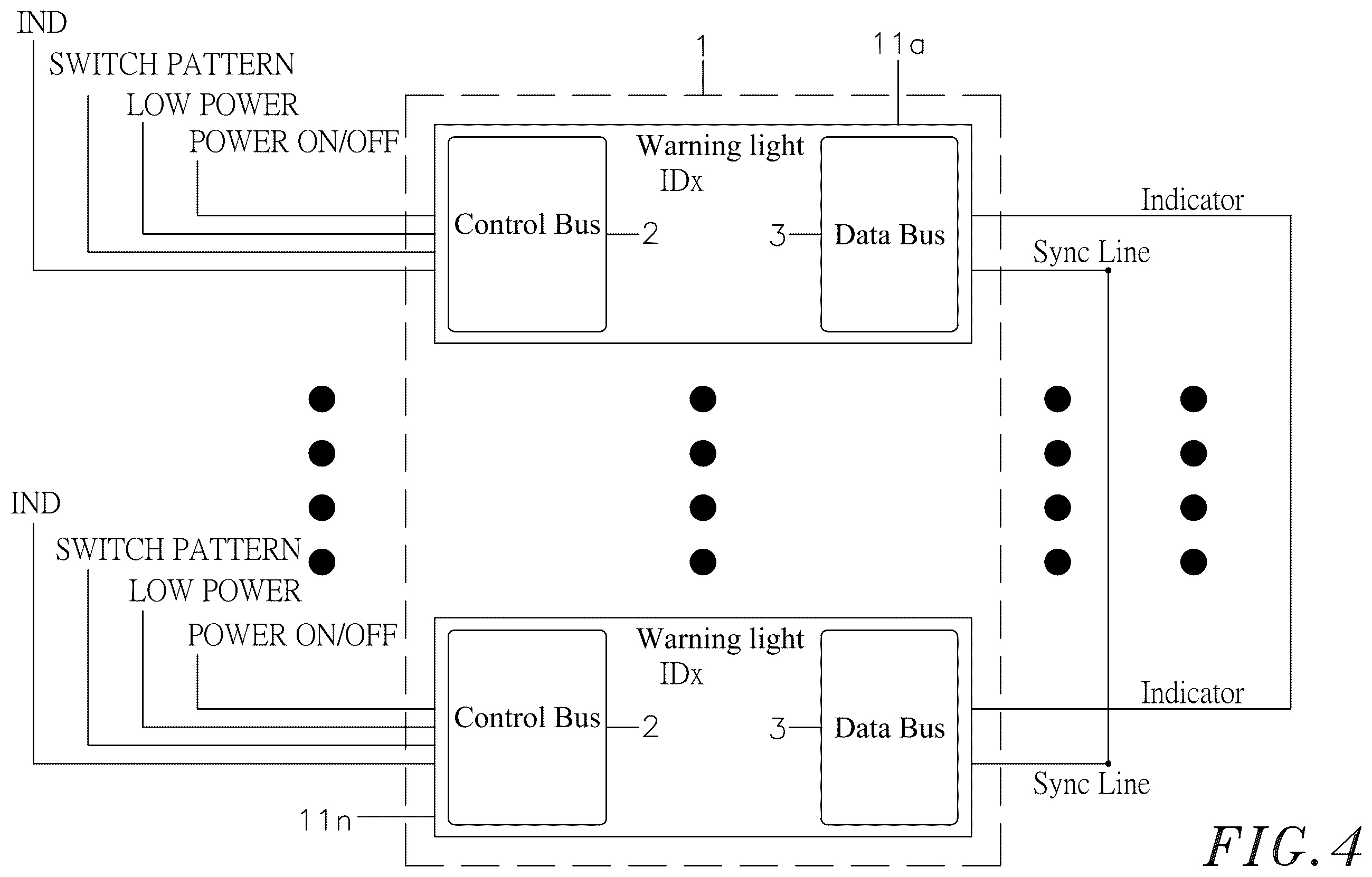 Patent US12588128 Figure 4 – Warning light control circuit capable of preventing start-up flashing
