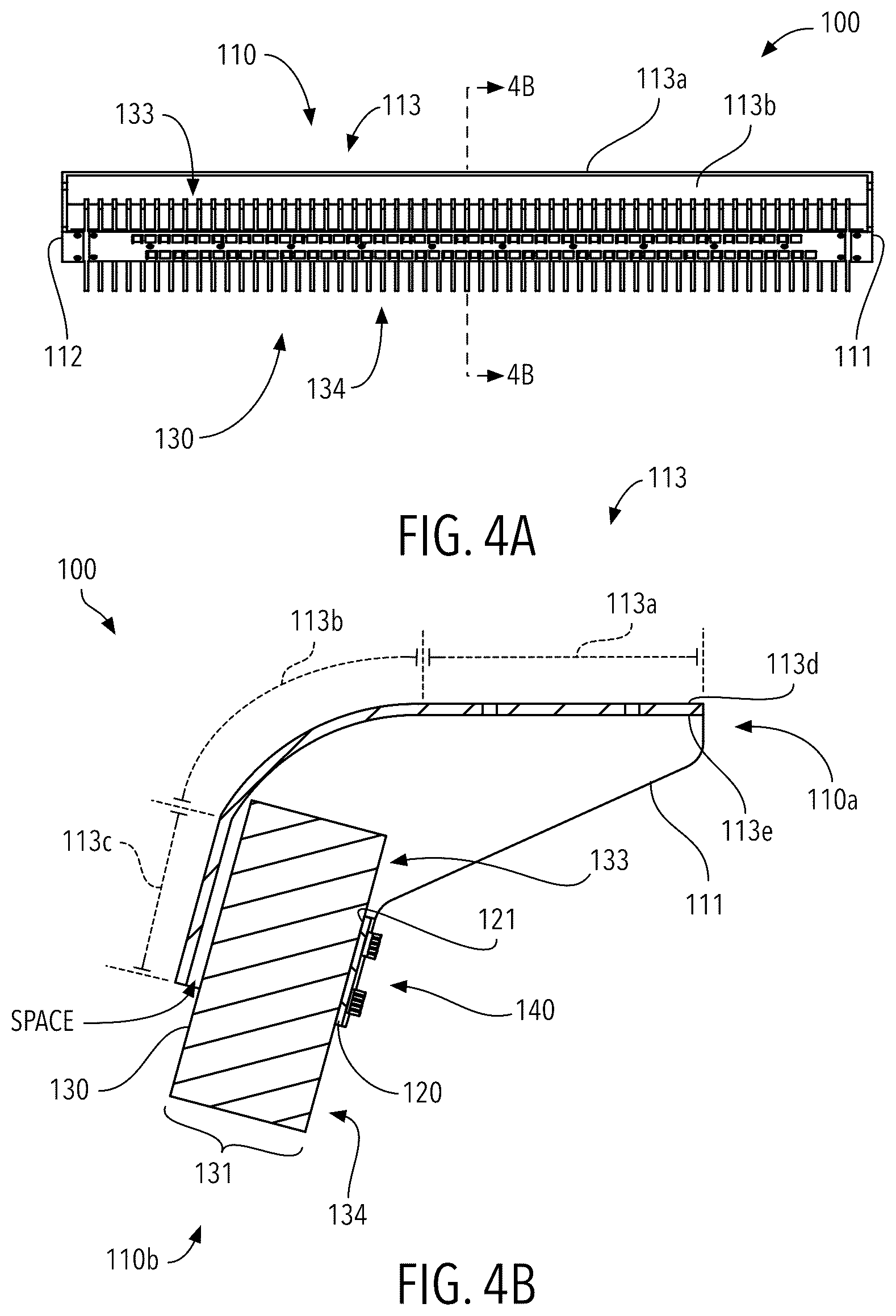 Patent US12588134 Figure 4 – Air directing scoop for heat sink and UV-C apparatus