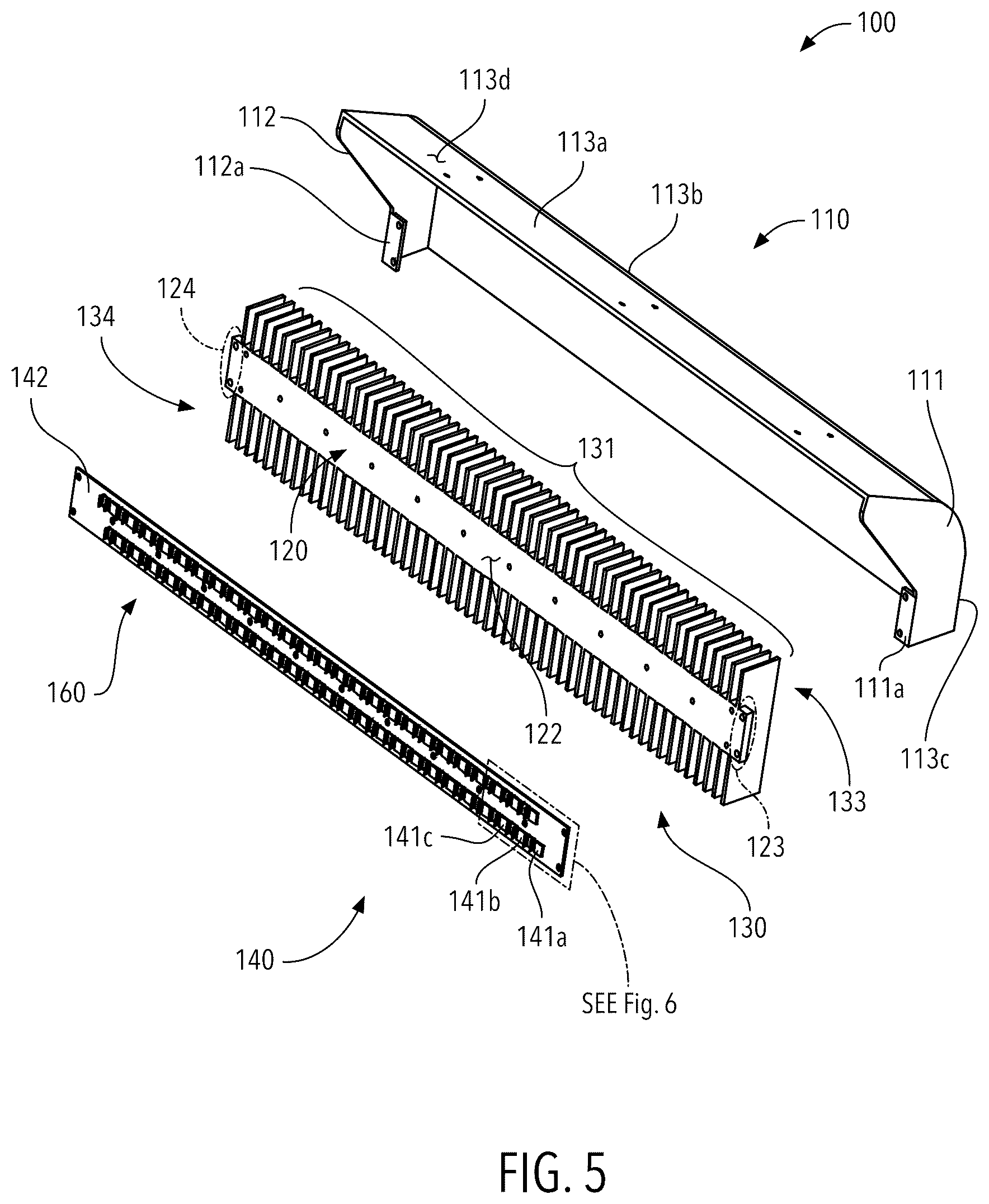 Patent US12588134 Figure 5 – Air directing scoop for heat sink and UV-C apparatus