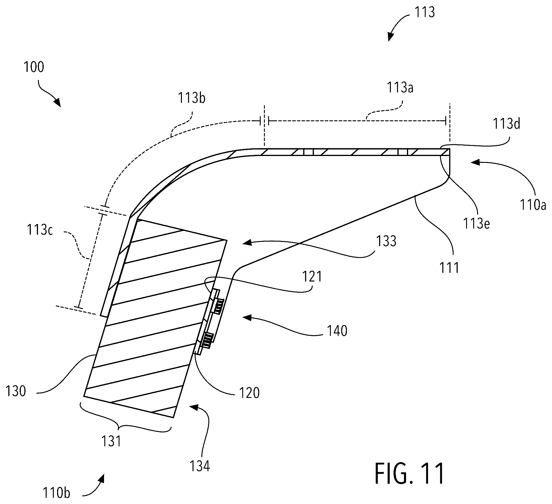 Patent US12588134 Figure 11 – Air directing scoop for heat sink and UV-C apparatus
