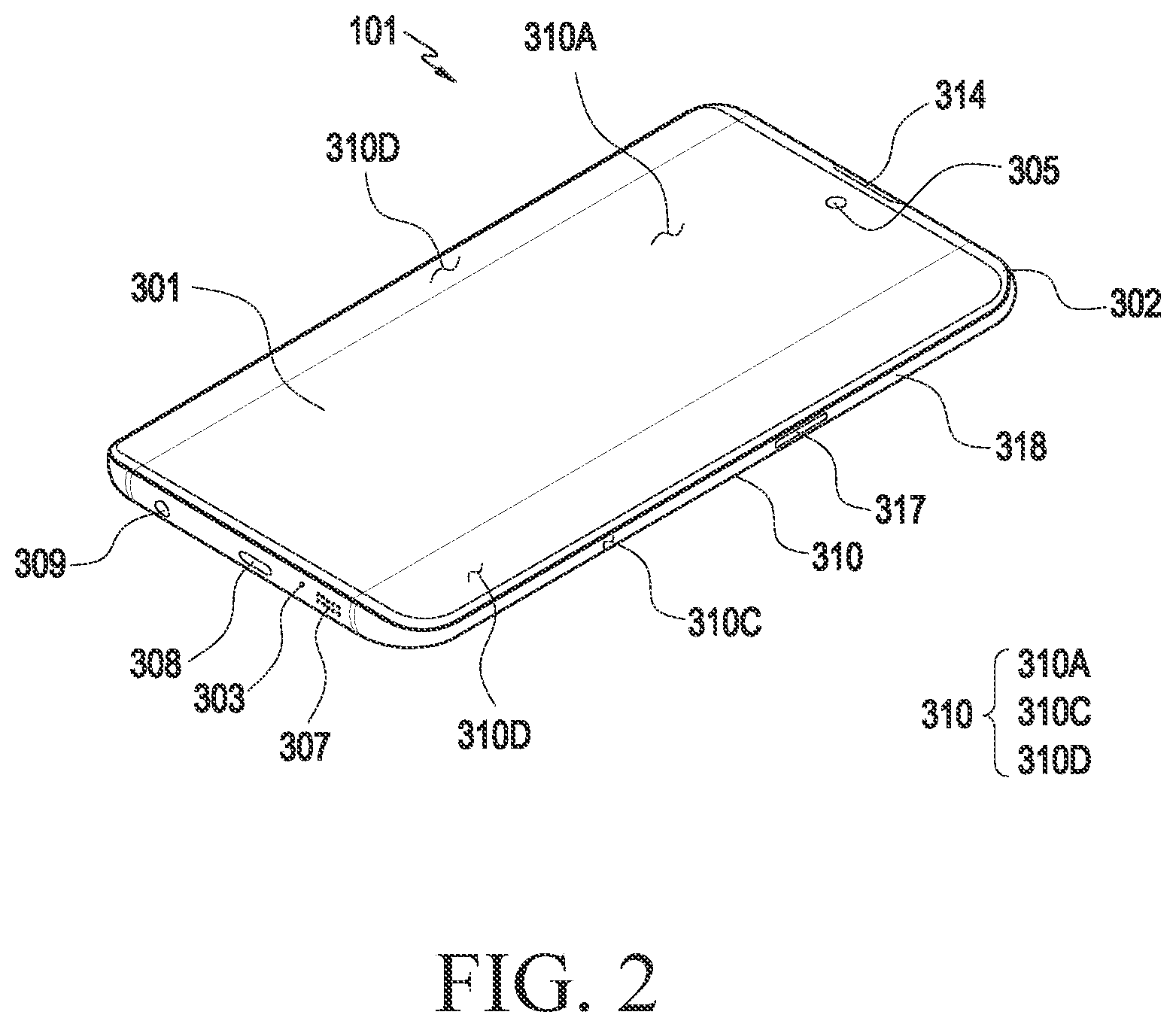 Patent US12588136 Figure 2 – Printed circuit board comprising ground wire