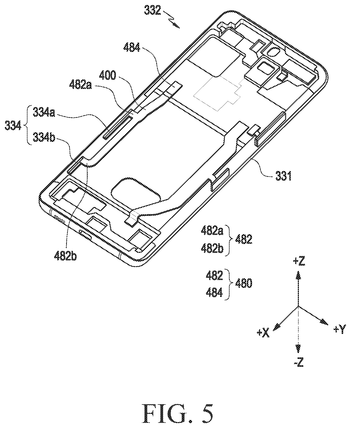 Patent US12588136 Figure 5 – Printed circuit board comprising ground wire