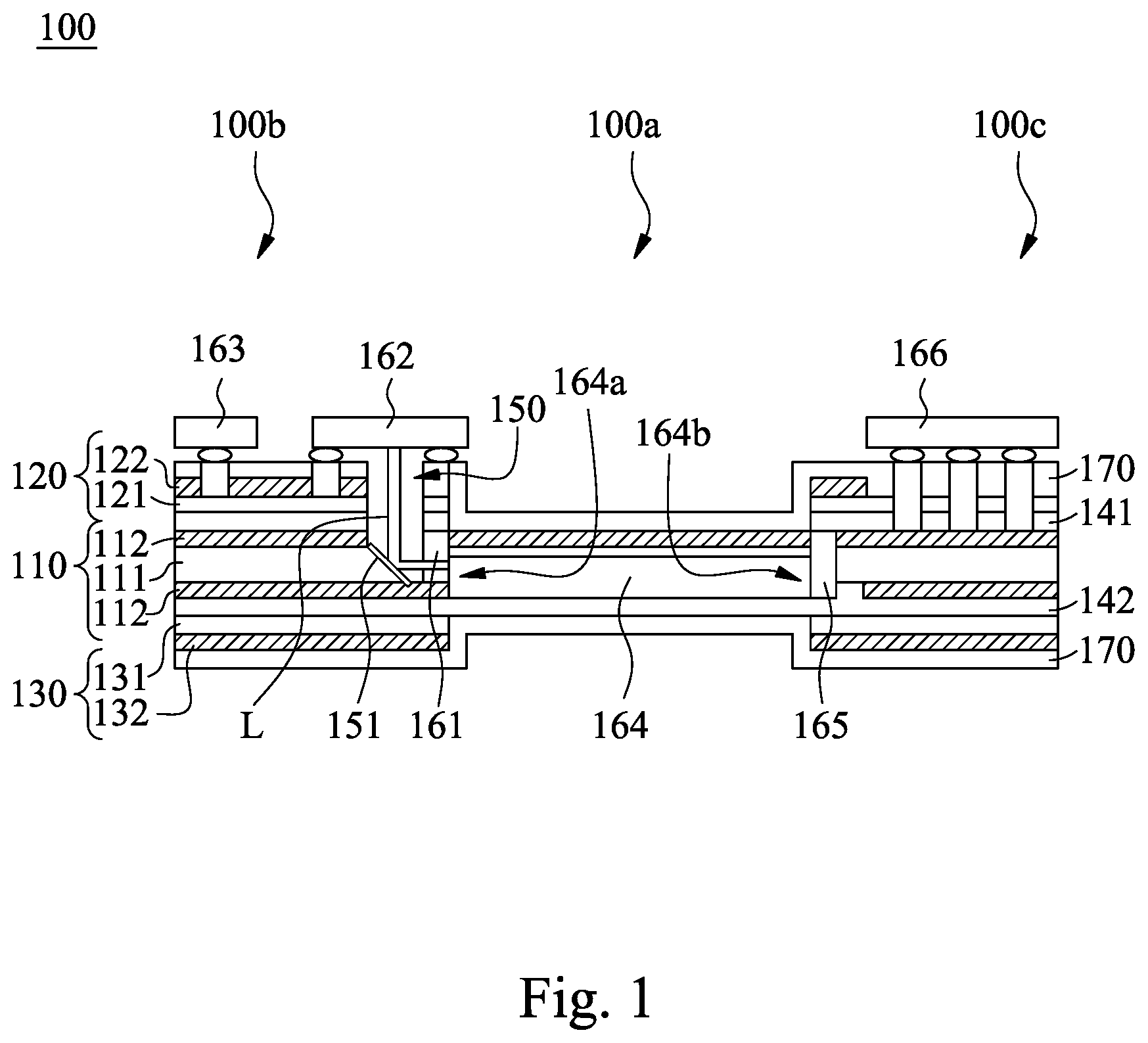 Patent US12588138 Figure 1 – Radio frequency transmission circuit board and manufacturing method thereof