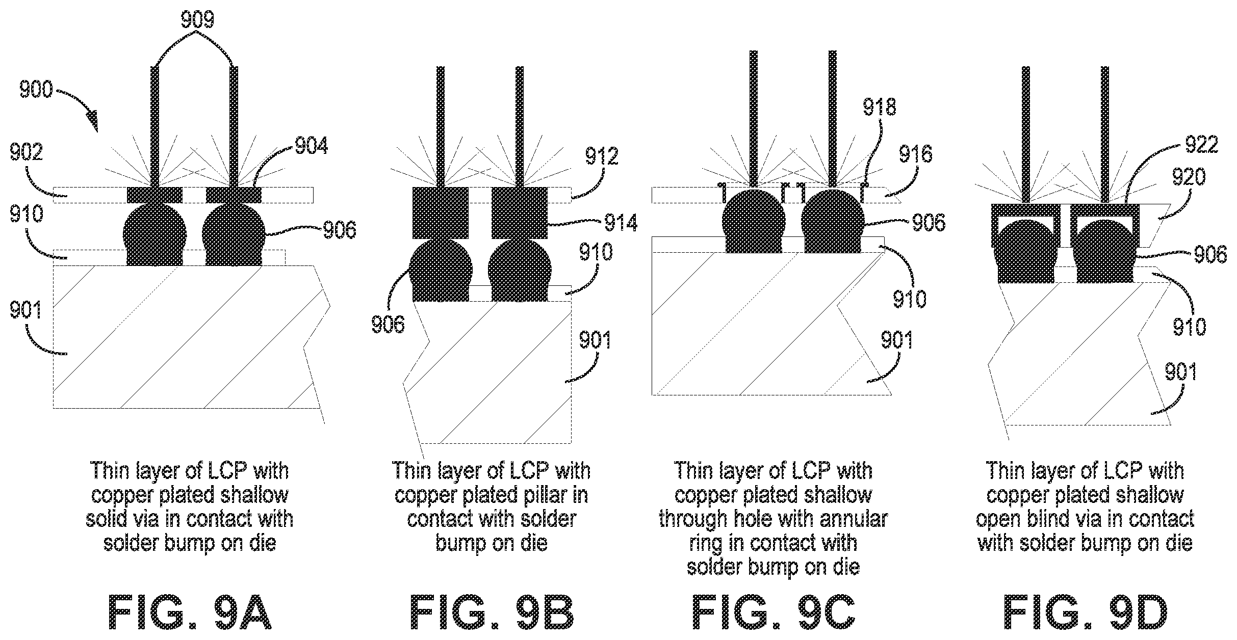 Patent US12588143 Figure 6 – Liquid crystal polymer embedded microelectronics device
