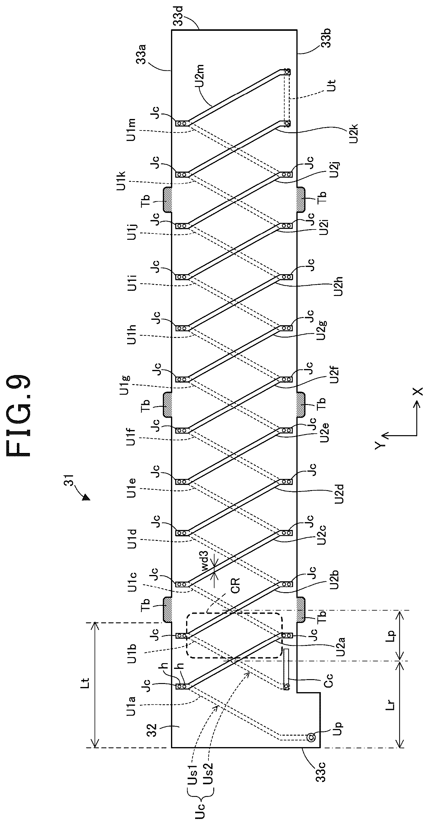 Patent US12588148 Figure 9 – Flexible circuit board and rotating electrical machine