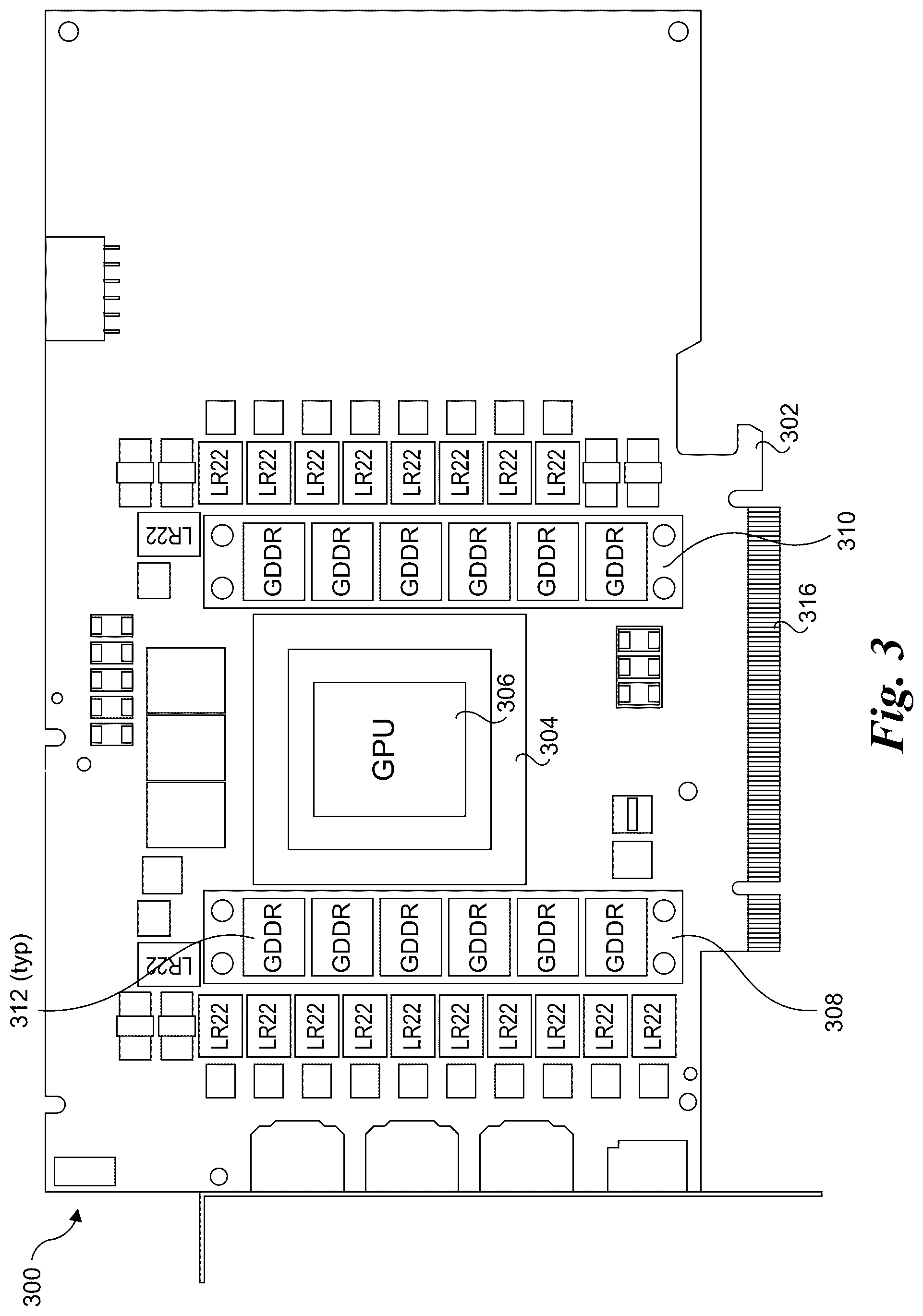 Patent US12588149 Figure 3 – GDDR memory expander using CMT connector