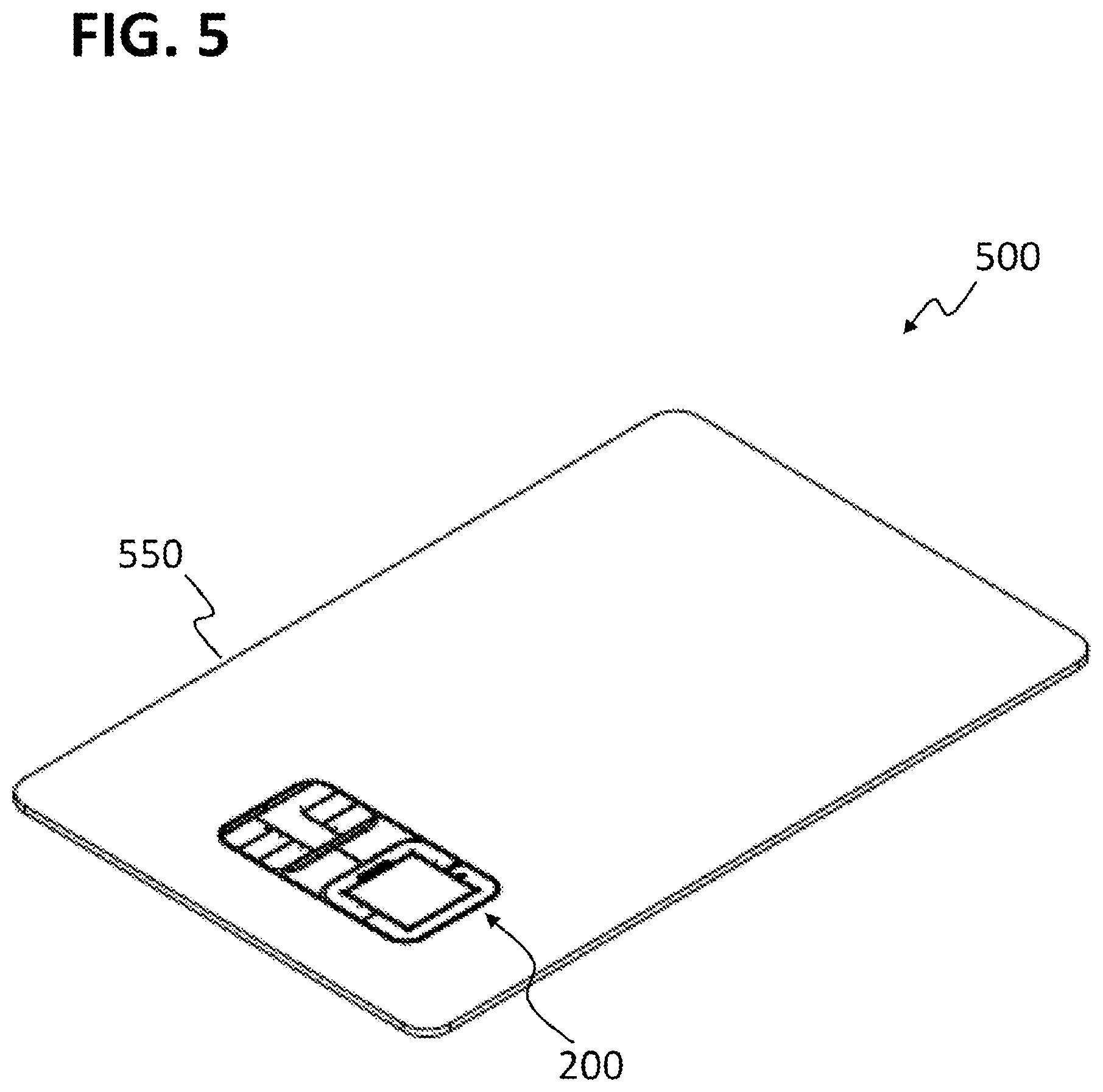 Patent US12588150 Figure 5 – Package, method for forming a package, chip card, and method for forming a chip card