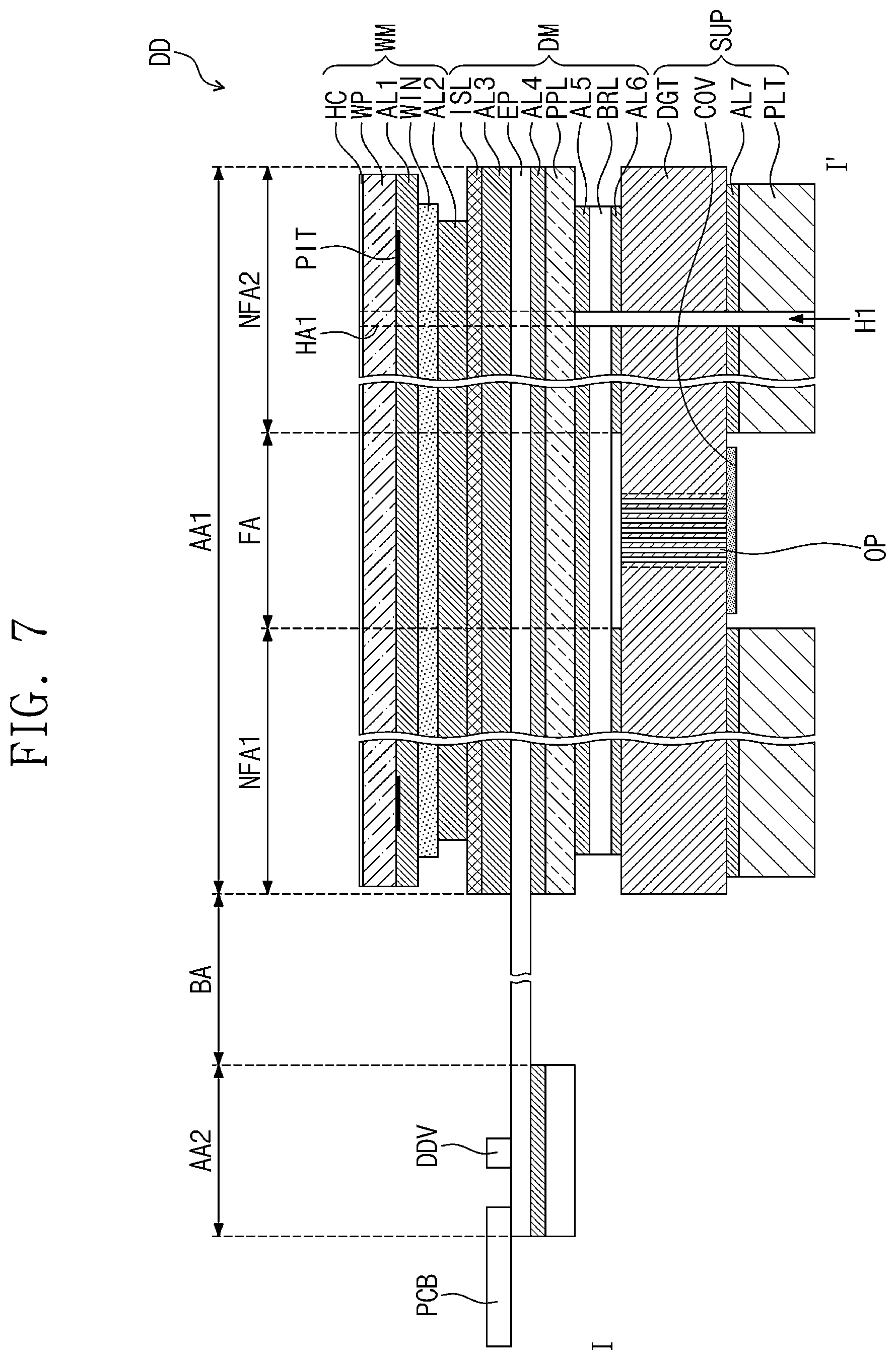 Patent US12588152 Figure 6 – Display device including digitizer