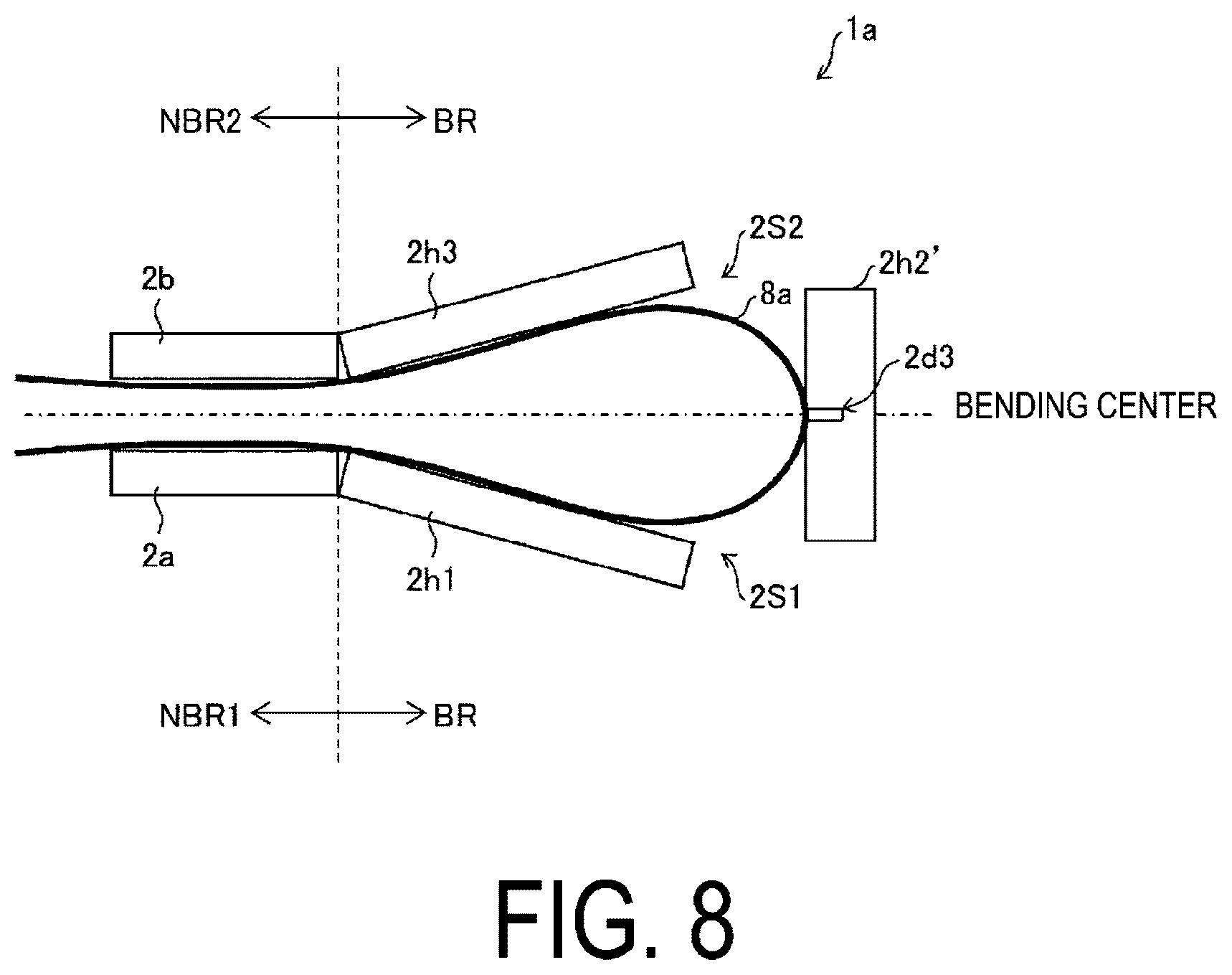 Patent US12588154 Figure 8 – Foldable display