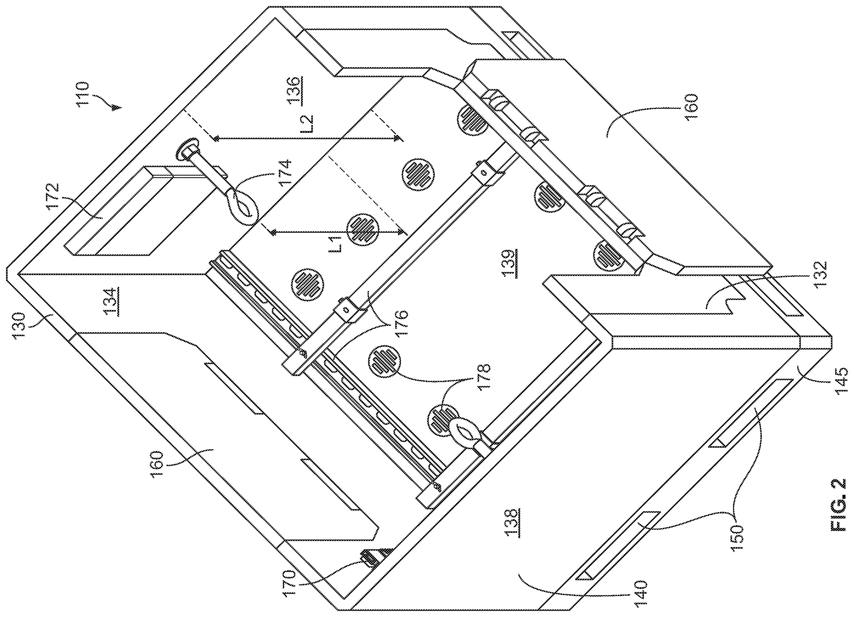 Patent US12588155 Figure 2 – Portable container for an industrial battery charger