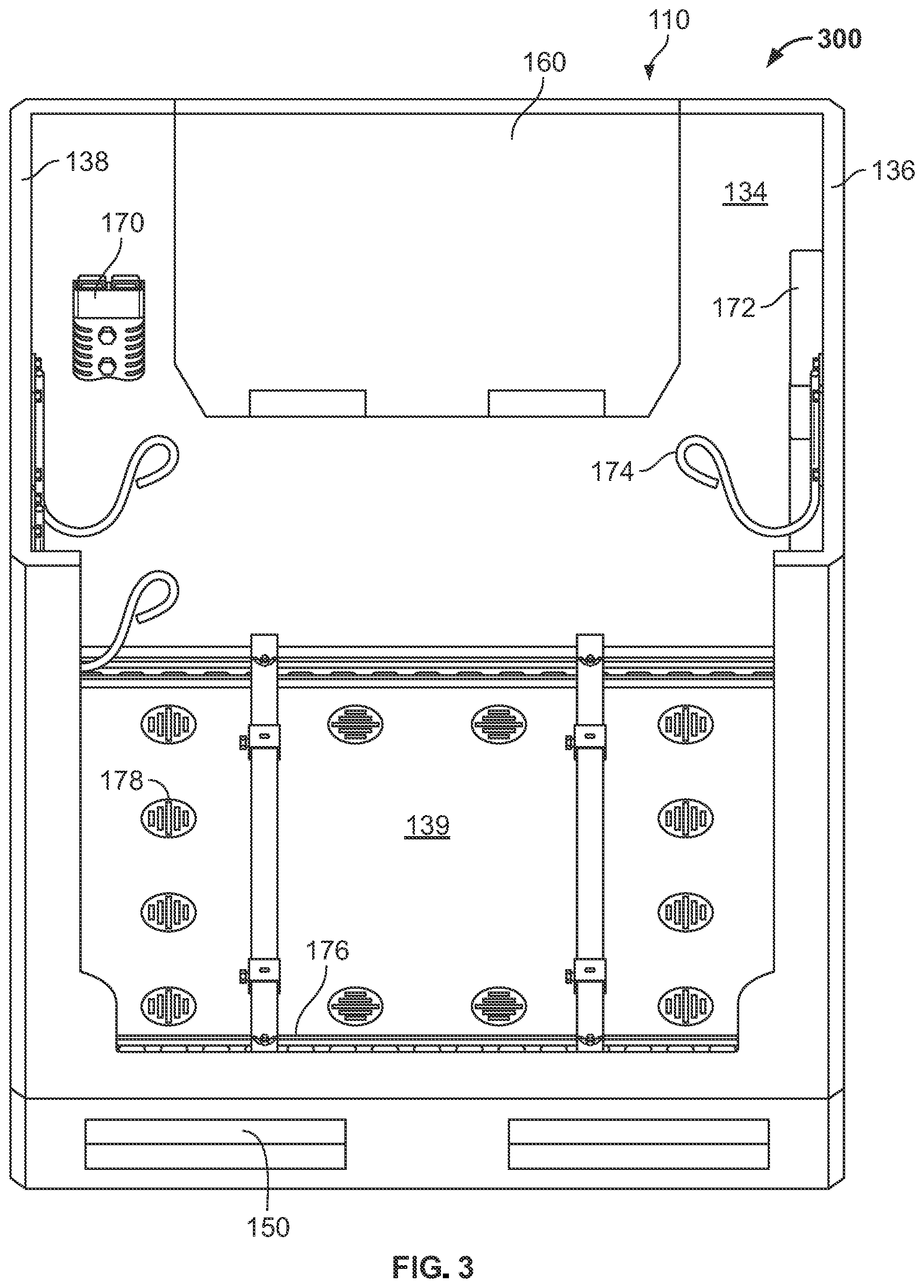 Patent US12588155 Figure 3 – Portable container for an industrial battery charger