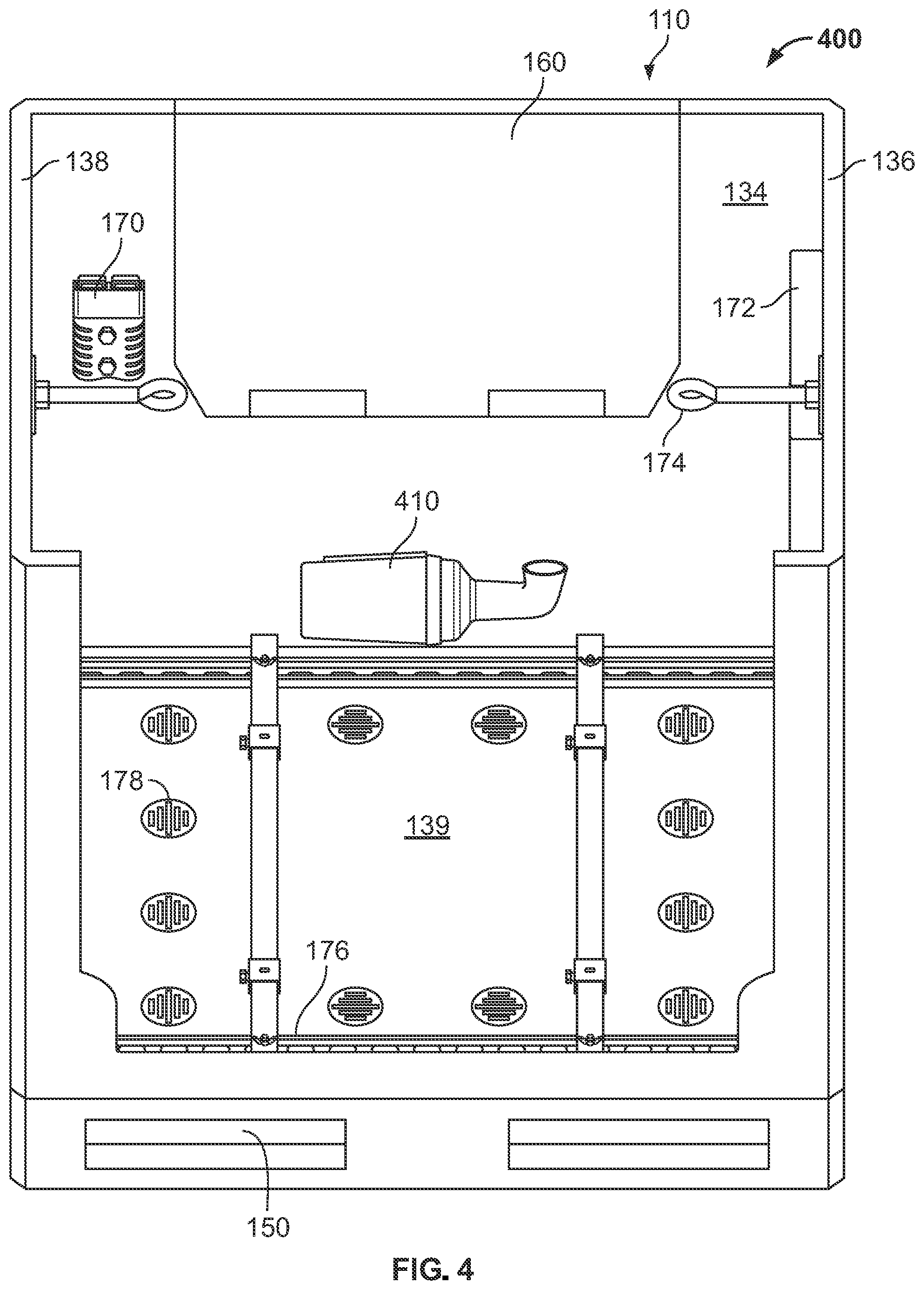 Patent US12588155 Figure 4 – Portable container for an industrial battery charger