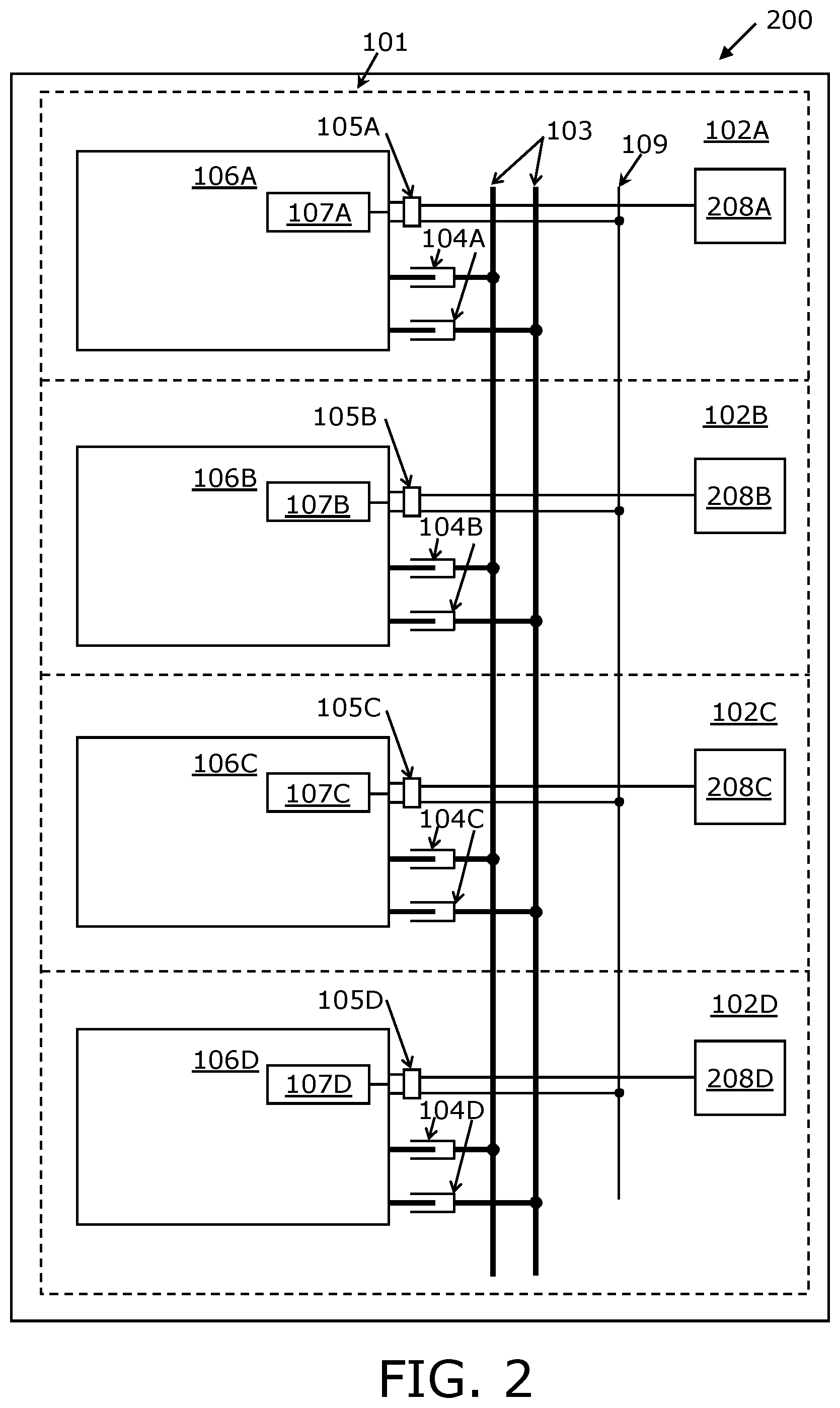 Patent US12588157 Figure 2 – Modular power system