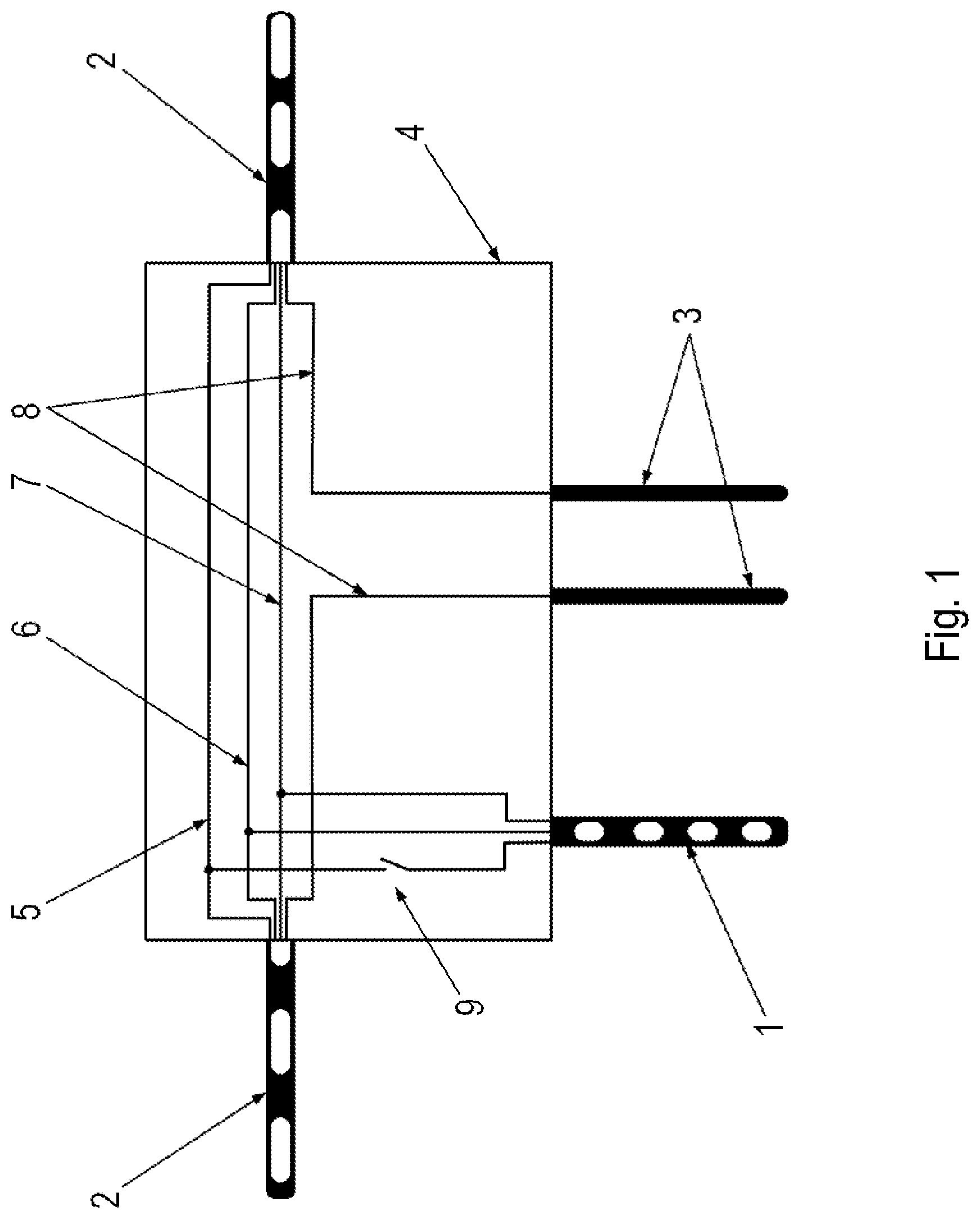 Patent US12588158 Figure 1 – Drive system having a central module, distributors and drives