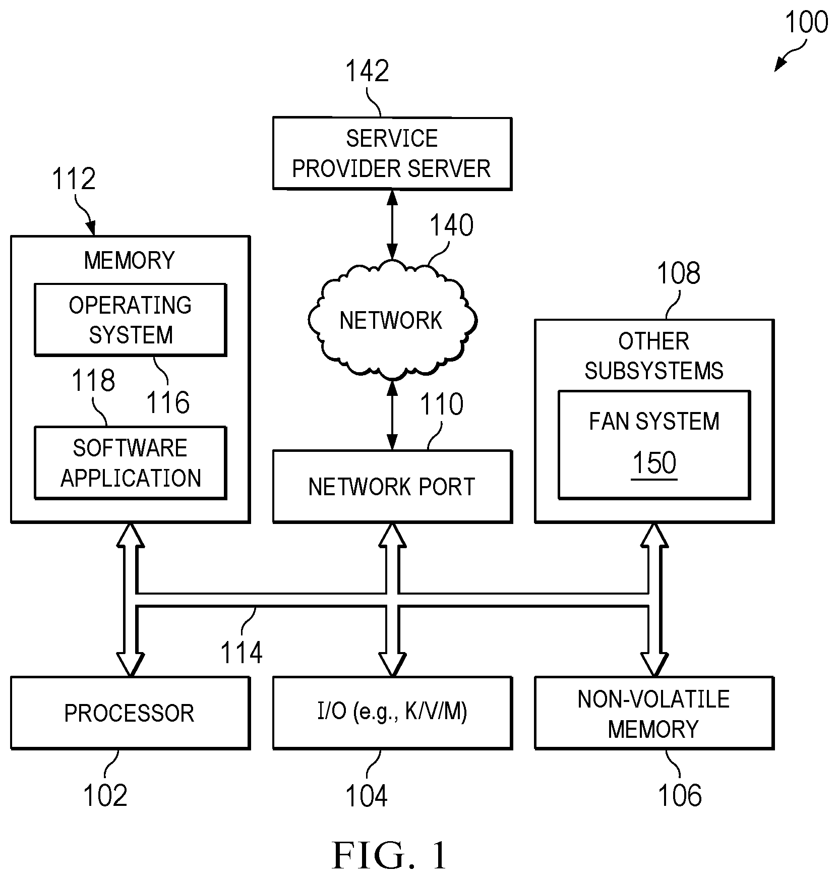 Patent US12588161 Figure 1 – Server information handling system with reversible airflow fan system