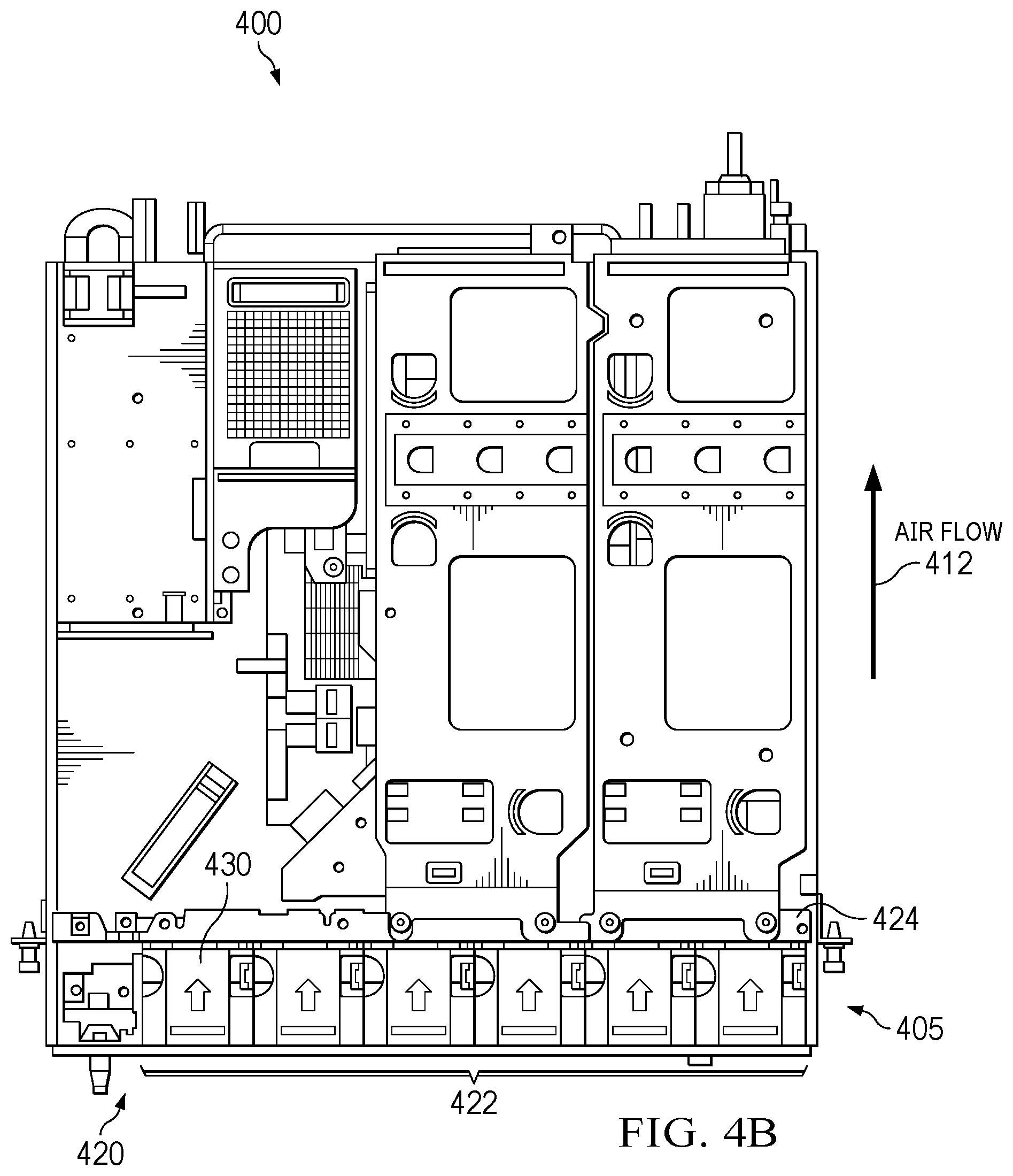 Patent US12588161 Figure 6 – Server information handling system with reversible airflow fan system