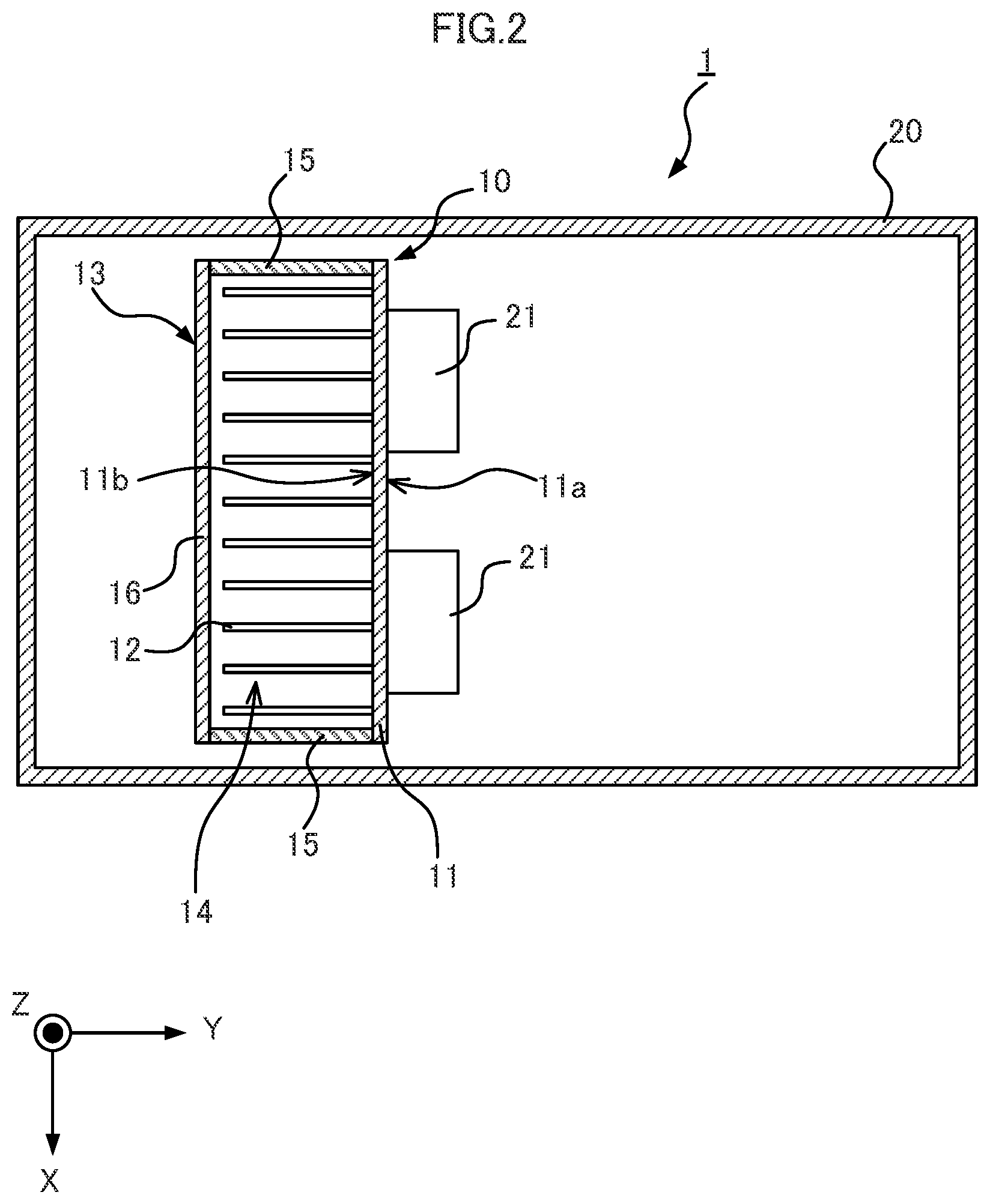 Patent US12588170 Figure 2 – In-vehicle device including cooling apparatus