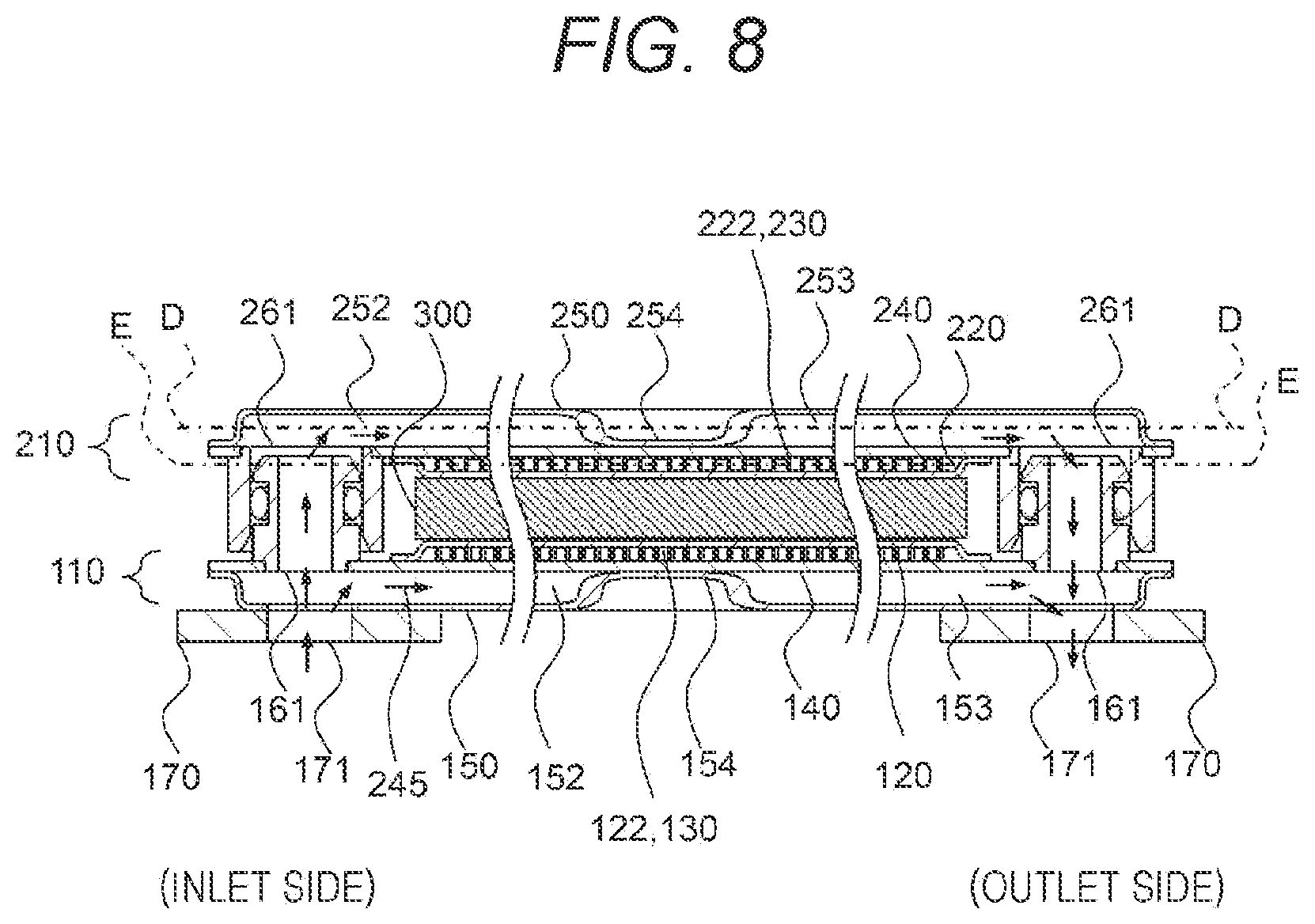 Patent US12588171 Figure 8 – Heat exchange device and power conversion device