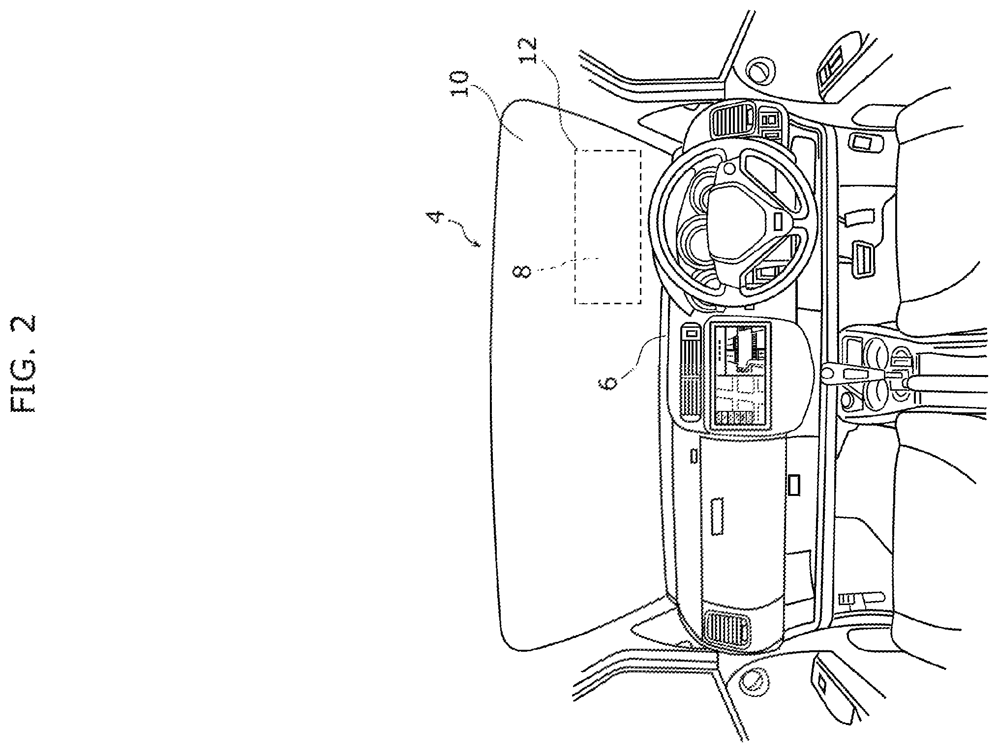Patent US12588172 Figure 2 – Display device and head-up display