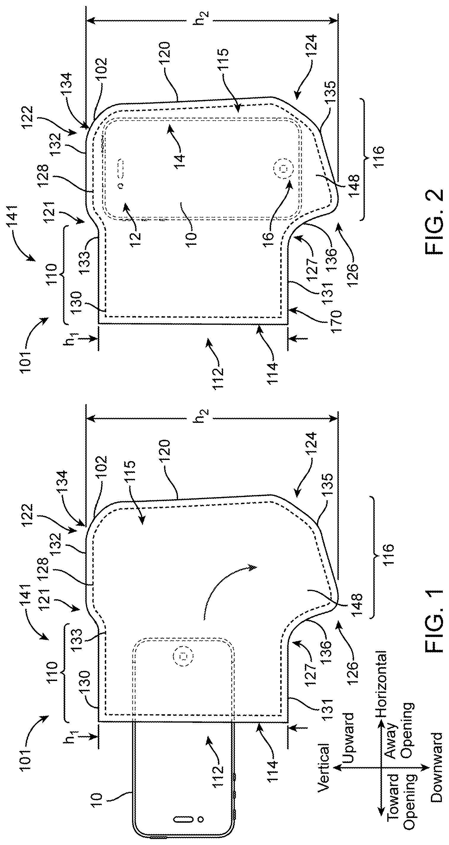 Patent US12588176 — RF shielding pouch and garment for electronic devices — Figure 1