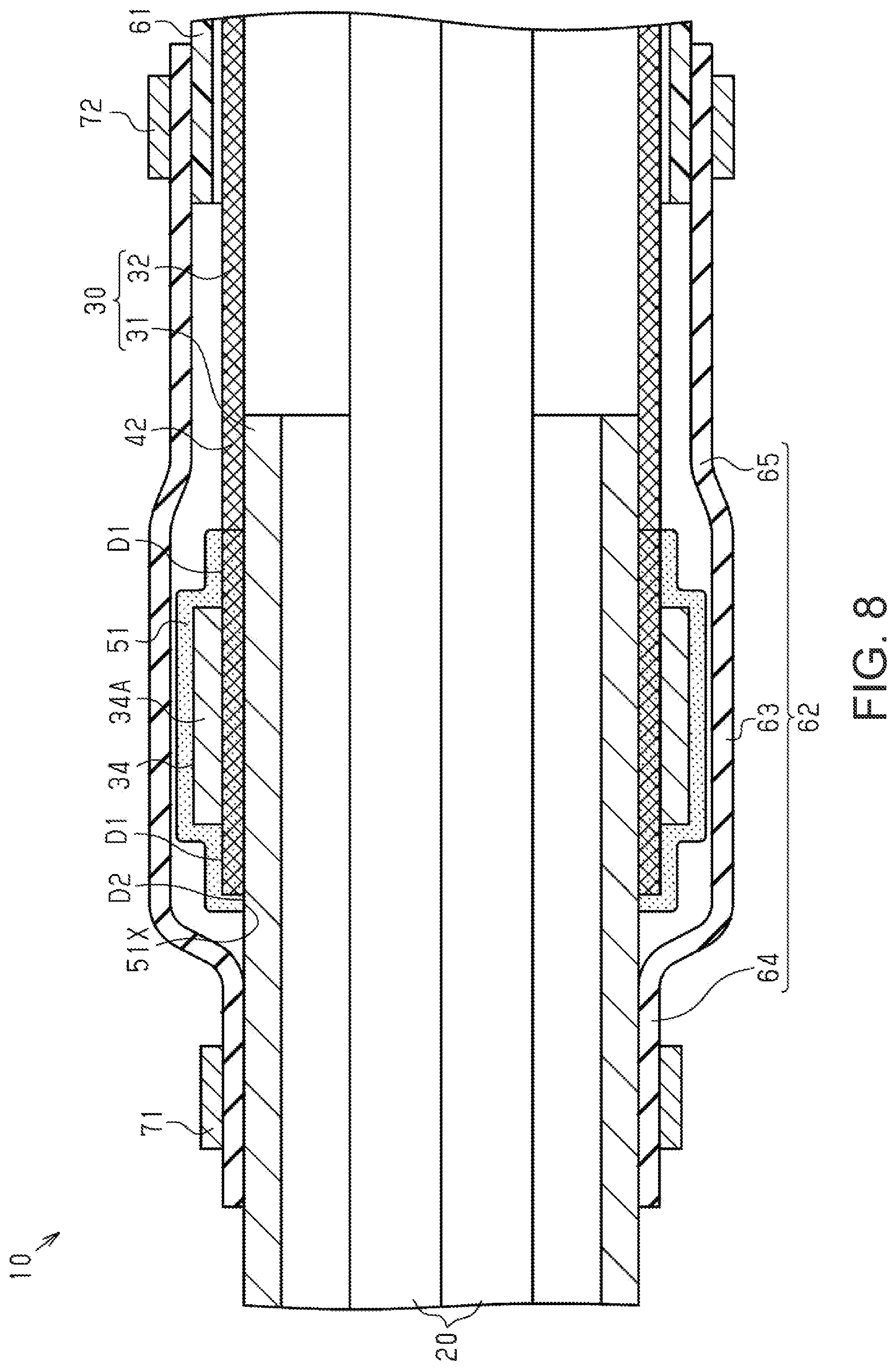 Patent US12588177 Figure 8 – Wire harness