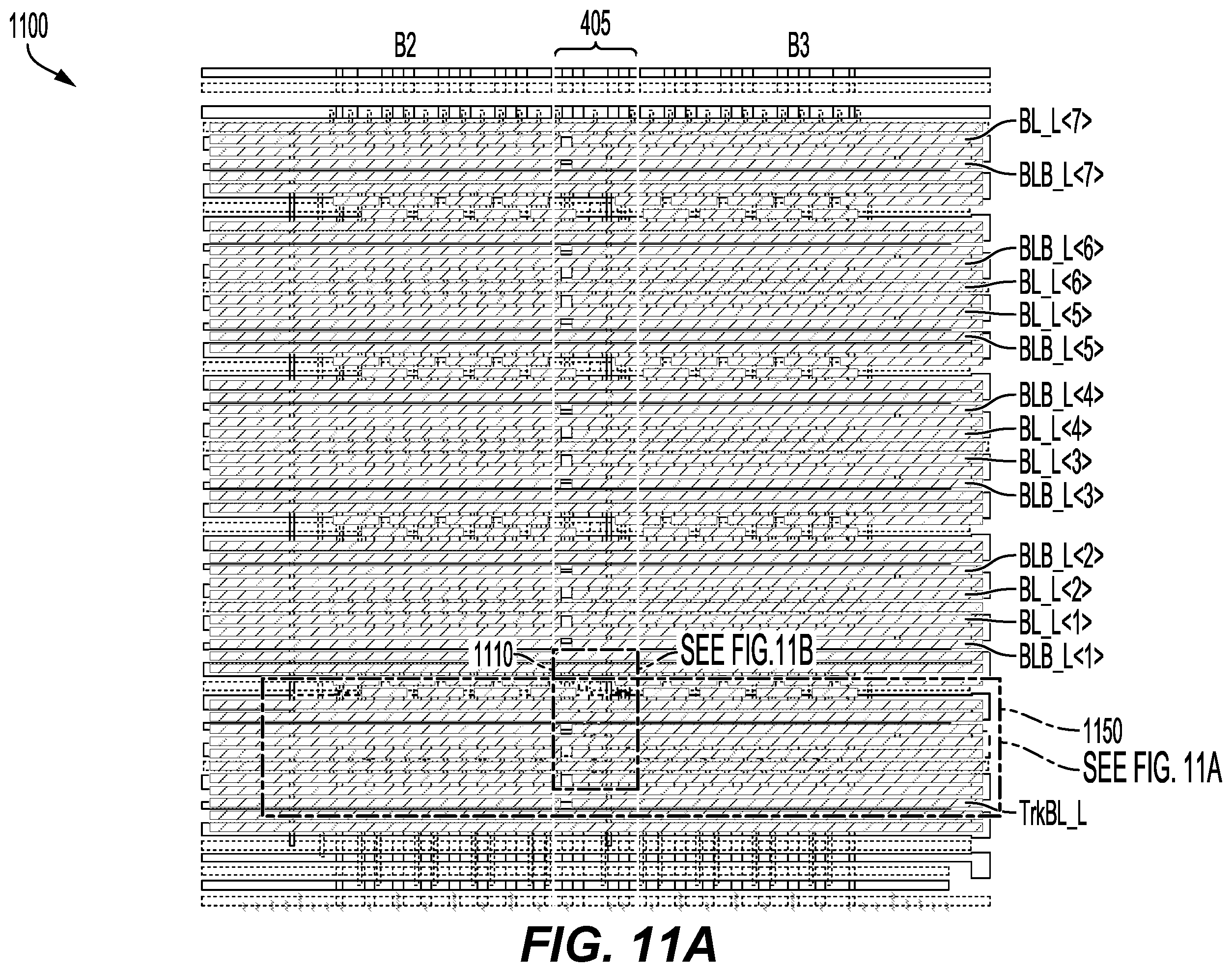 Patent US12588179 Figure 11 – Fly bitline design for pseudo triple port memory