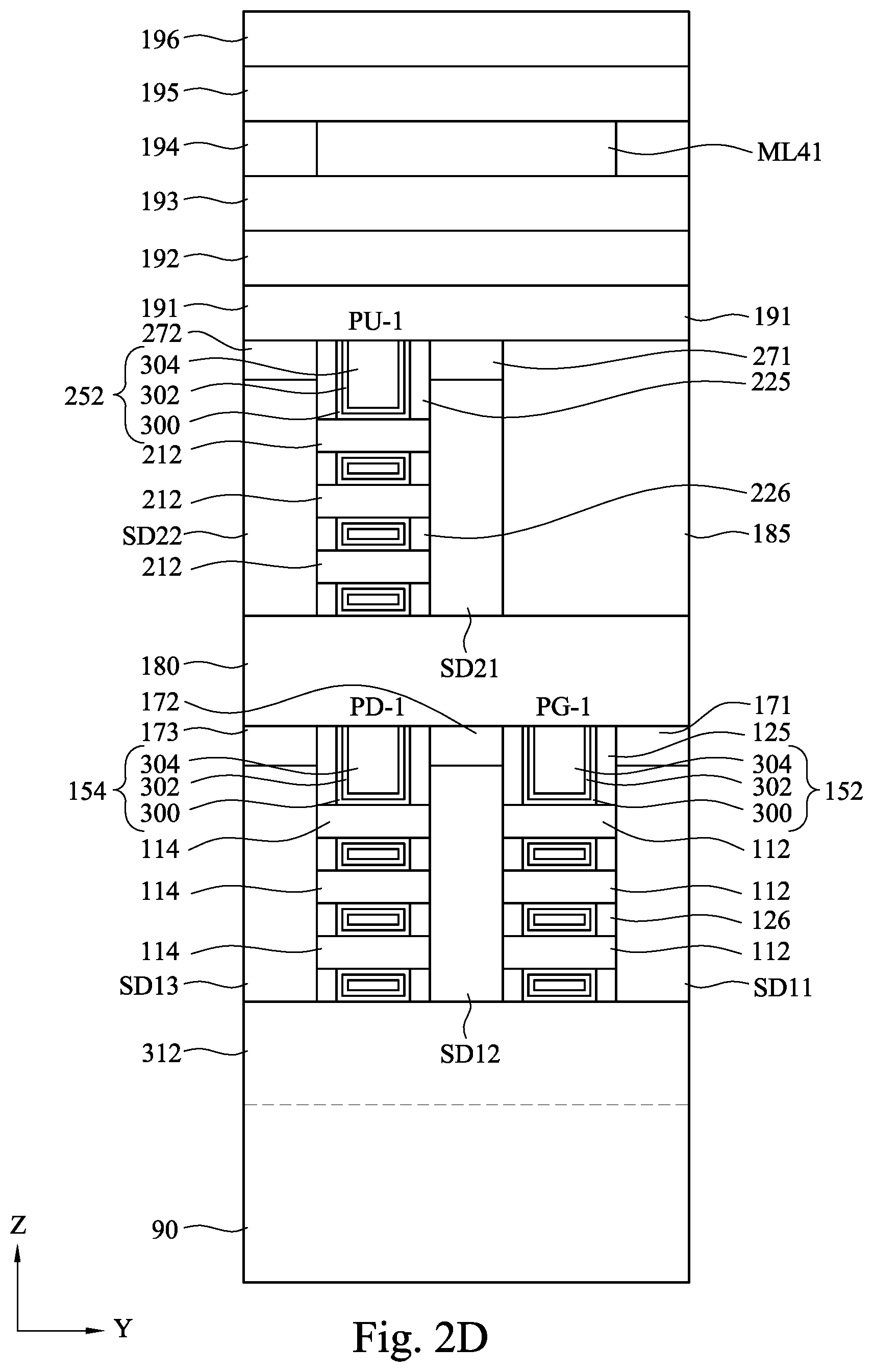 Patent US12588181 Figure 5 – Memory device and method for forming the same
