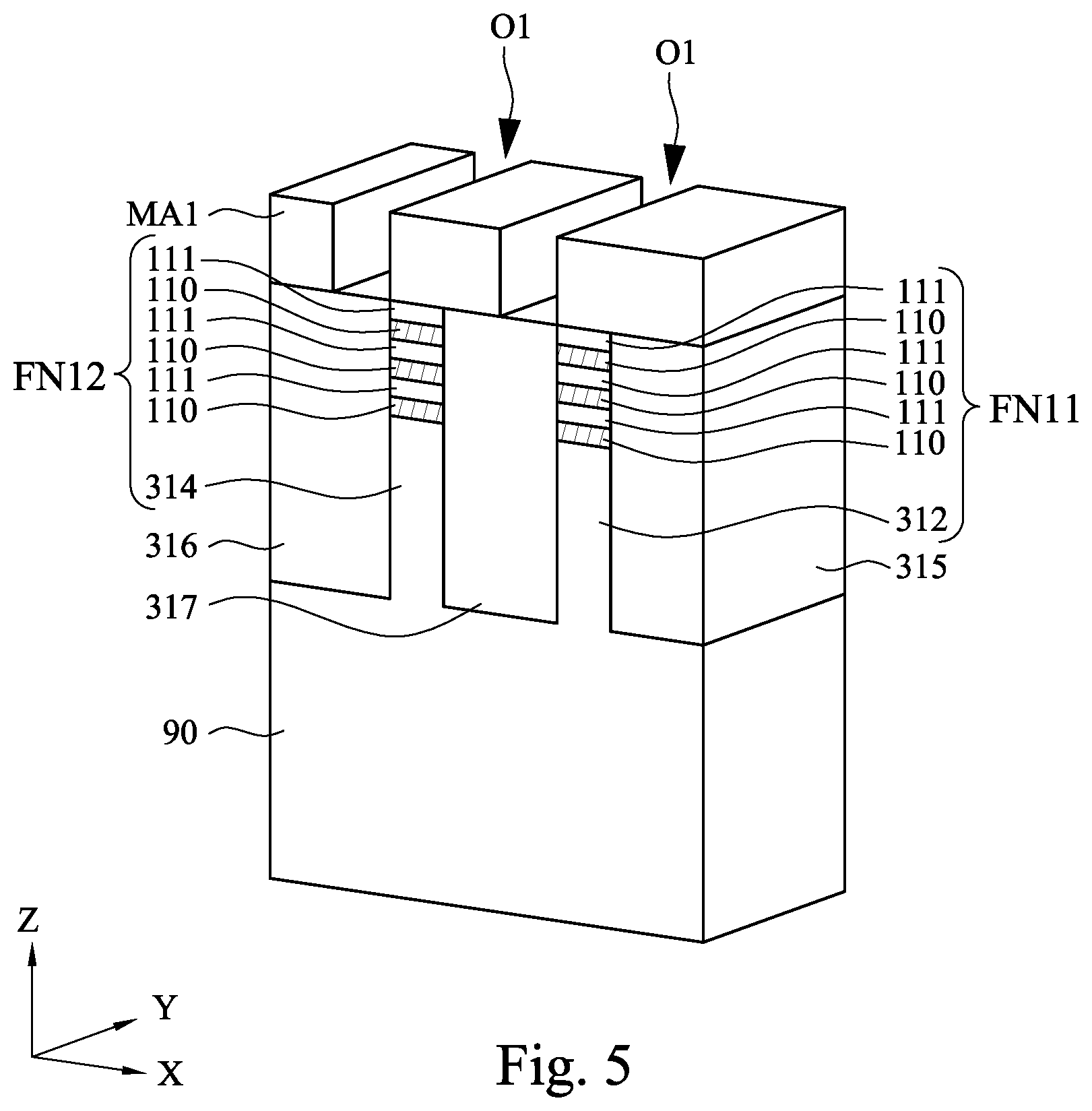 Patent US12588181 Figure 11 – Memory device and method for forming the same
