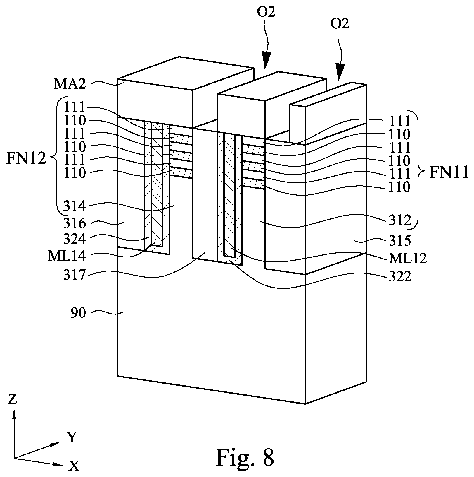 Patent US12588181 Figure 14 – Memory device and method for forming the same