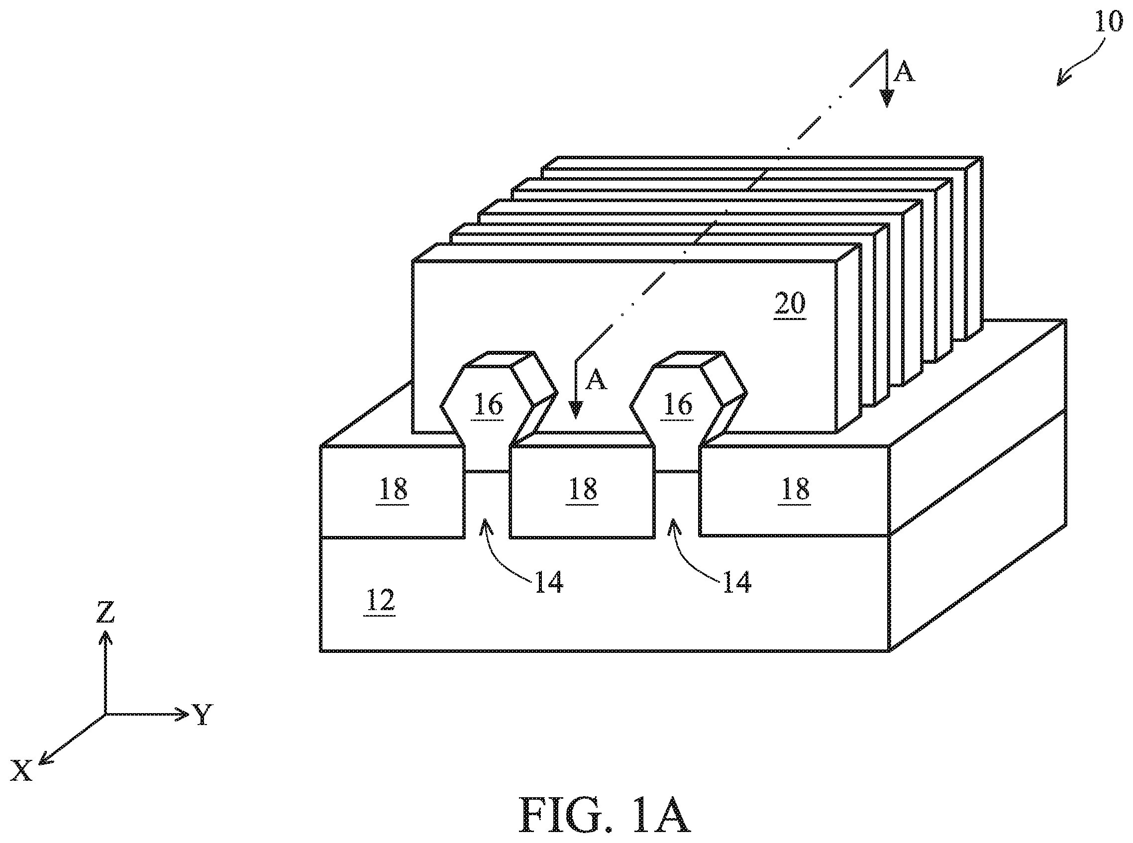 Patent US12588182 Figure 1 – Multi-port SRAM cell with metal interconnect structures