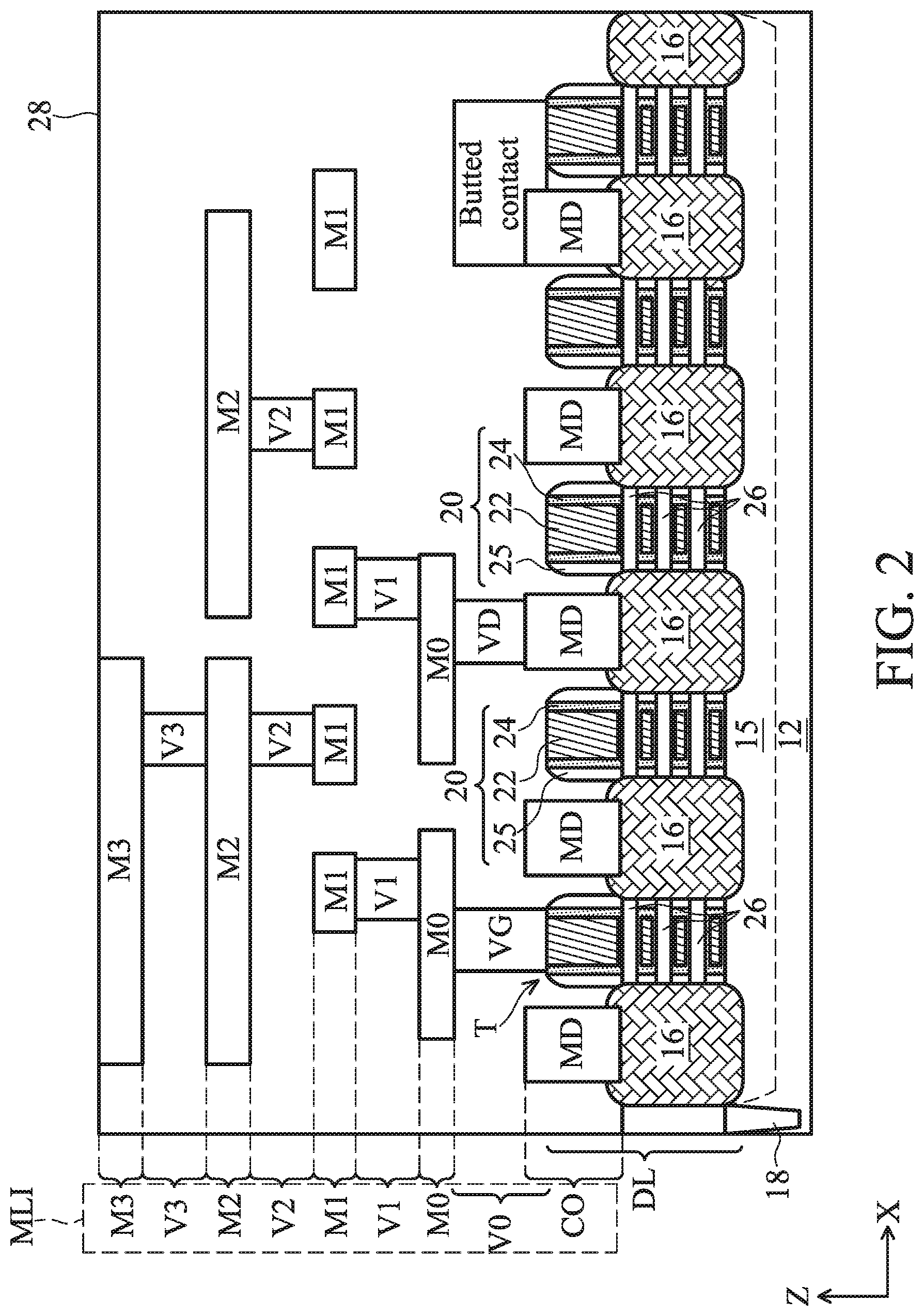 Patent US12588182 Figure 3 – Multi-port SRAM cell with metal interconnect structures