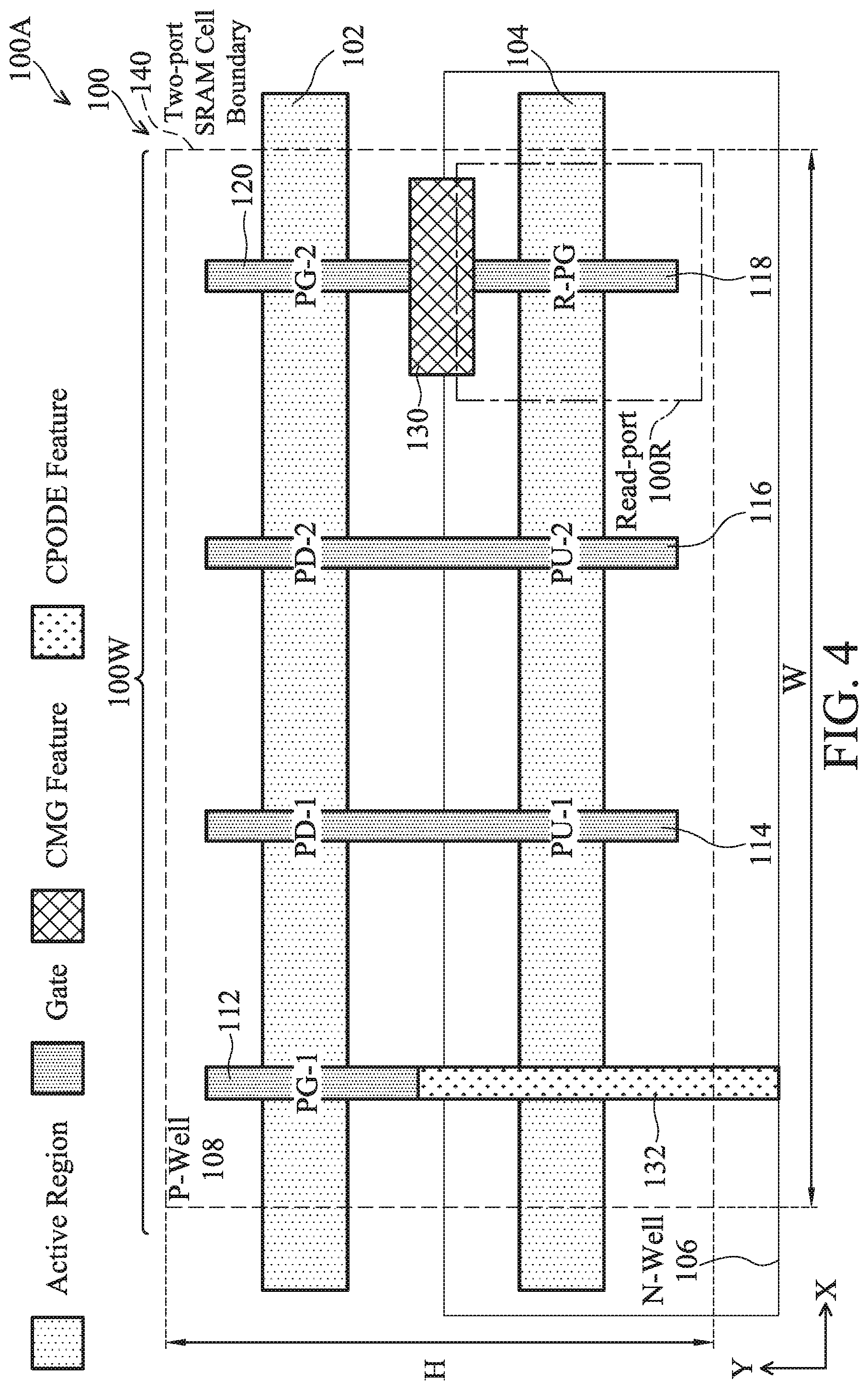 Patent US12588182 Figure 5 – Multi-port SRAM cell with metal interconnect structures