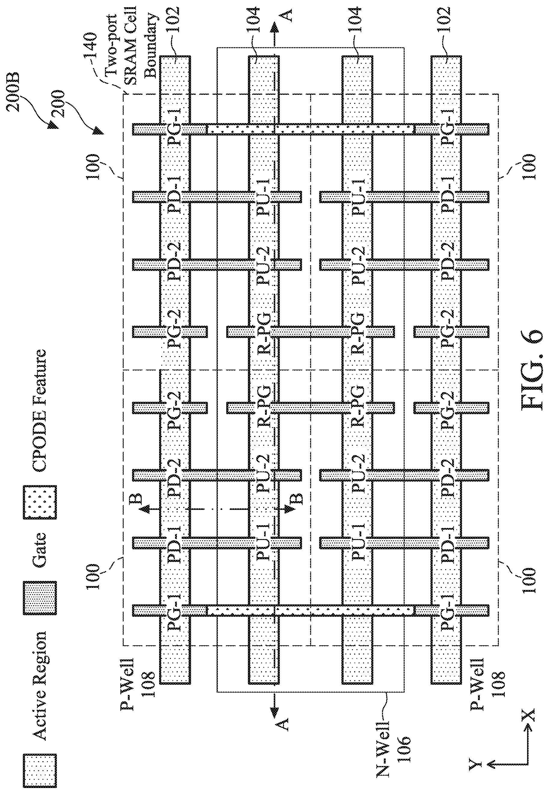 Patent US12588182 Figure 7 – Multi-port SRAM cell with metal interconnect structures