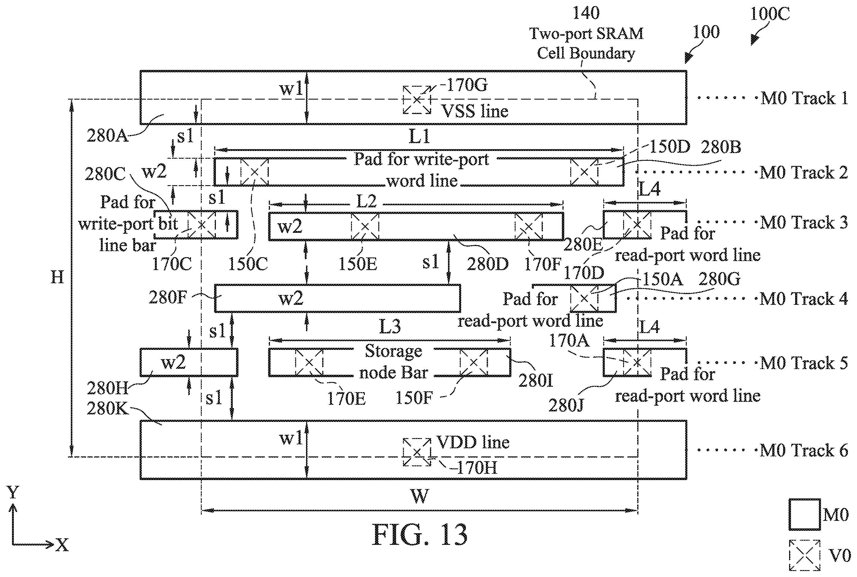 Patent US12588182 Figure 15 – Multi-port SRAM cell with metal interconnect structures