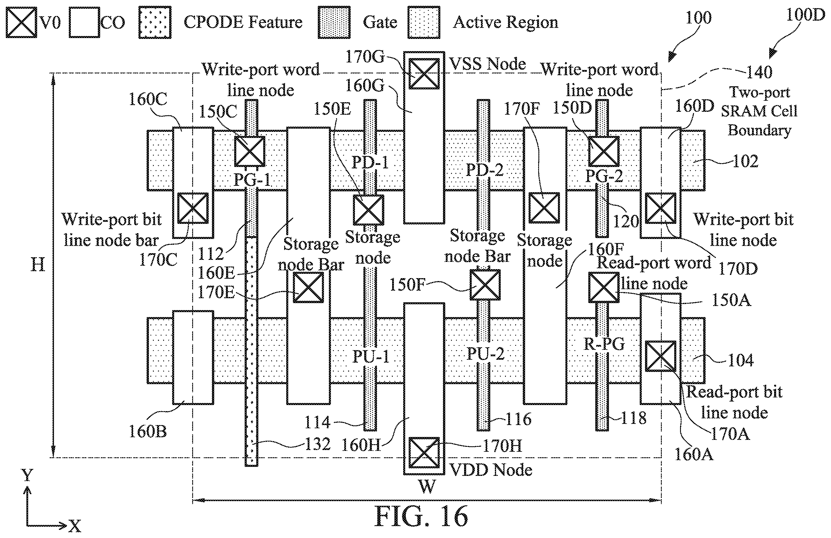 Patent US12588182 Figure 18 – Multi-port SRAM cell with metal interconnect structures