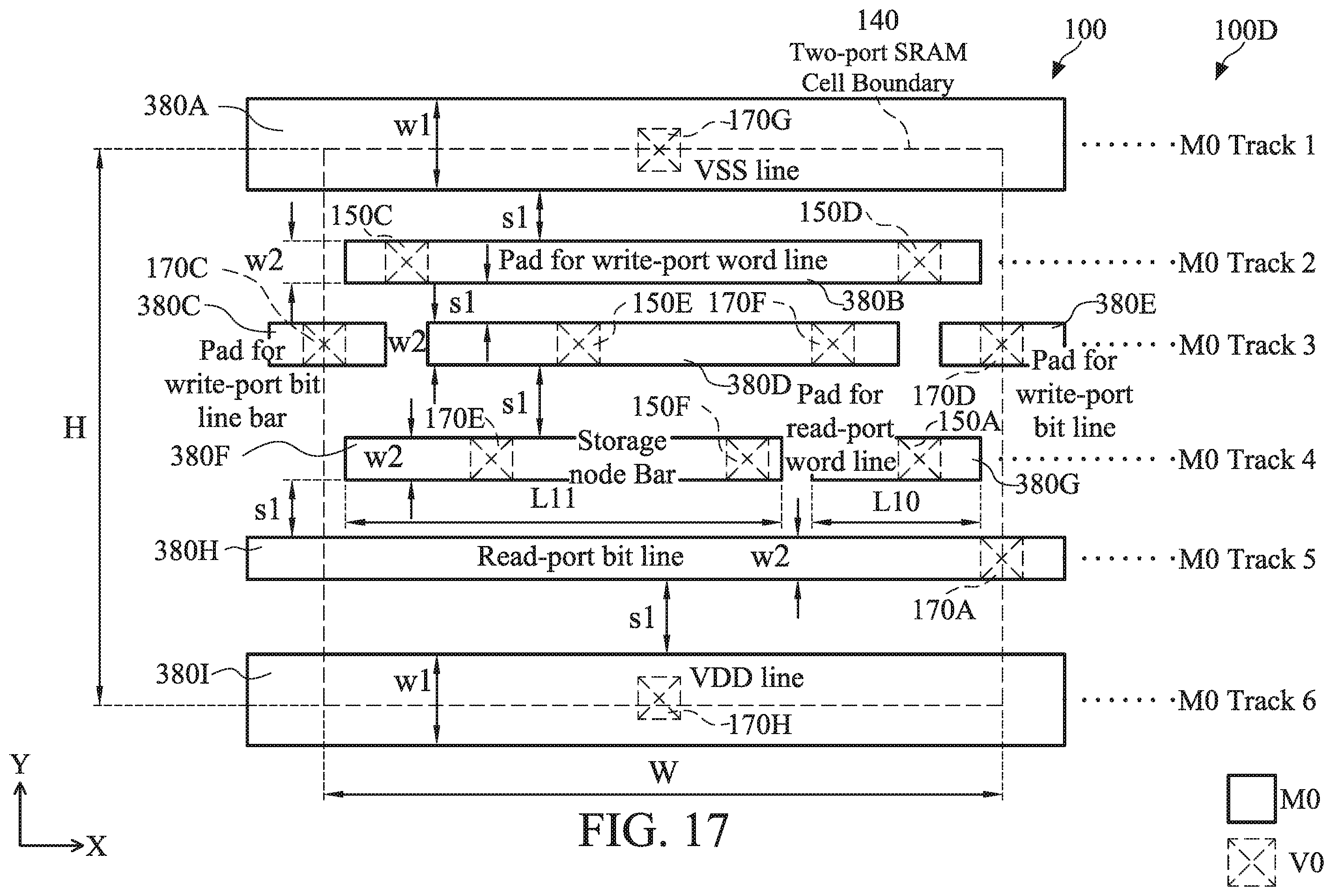 Patent US12588182 Figure 19 – Multi-port SRAM cell with metal interconnect structures