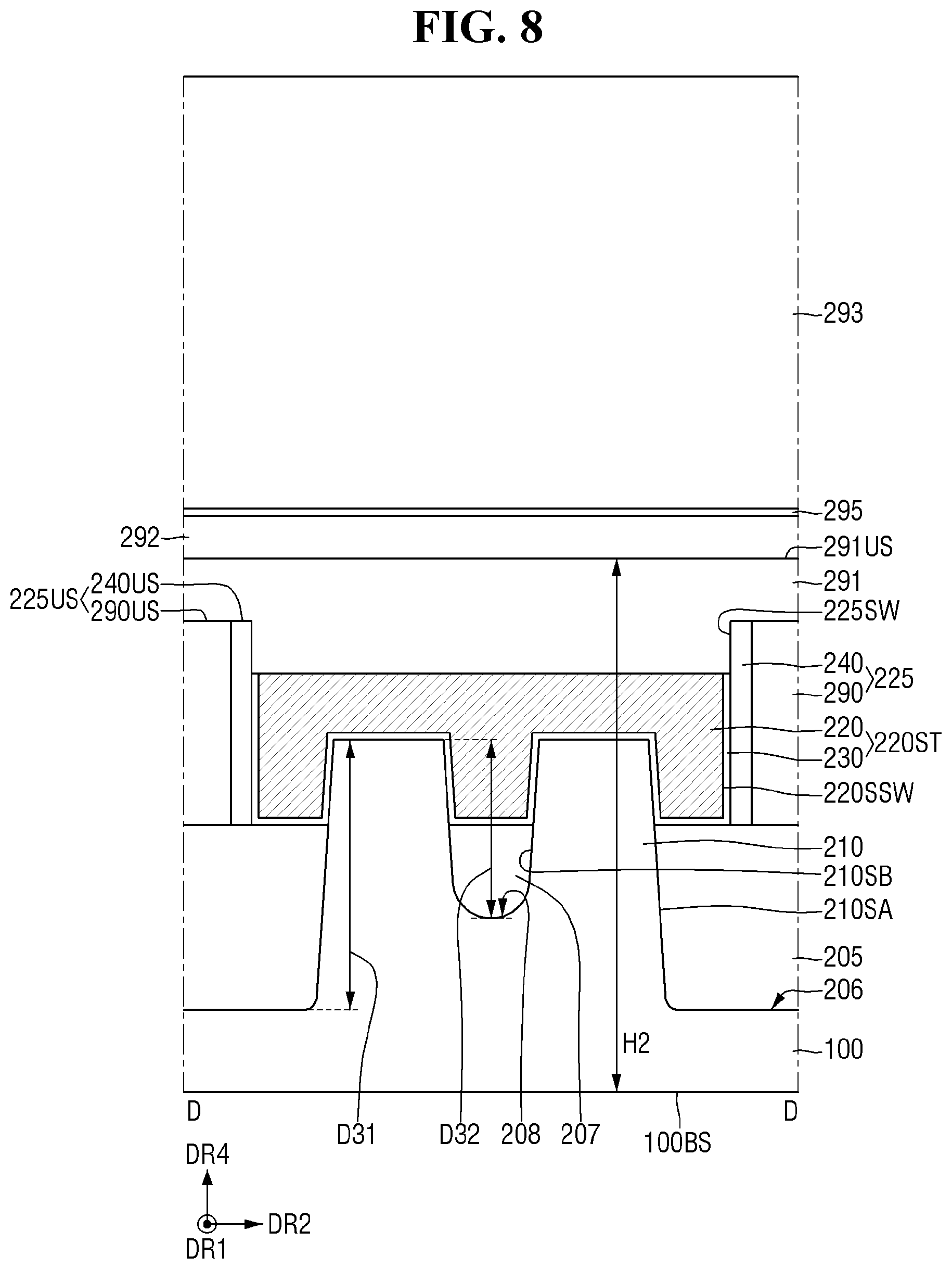 Patent US12588187 Figure 8 – Semiconductor memory device and method for fabricating the same