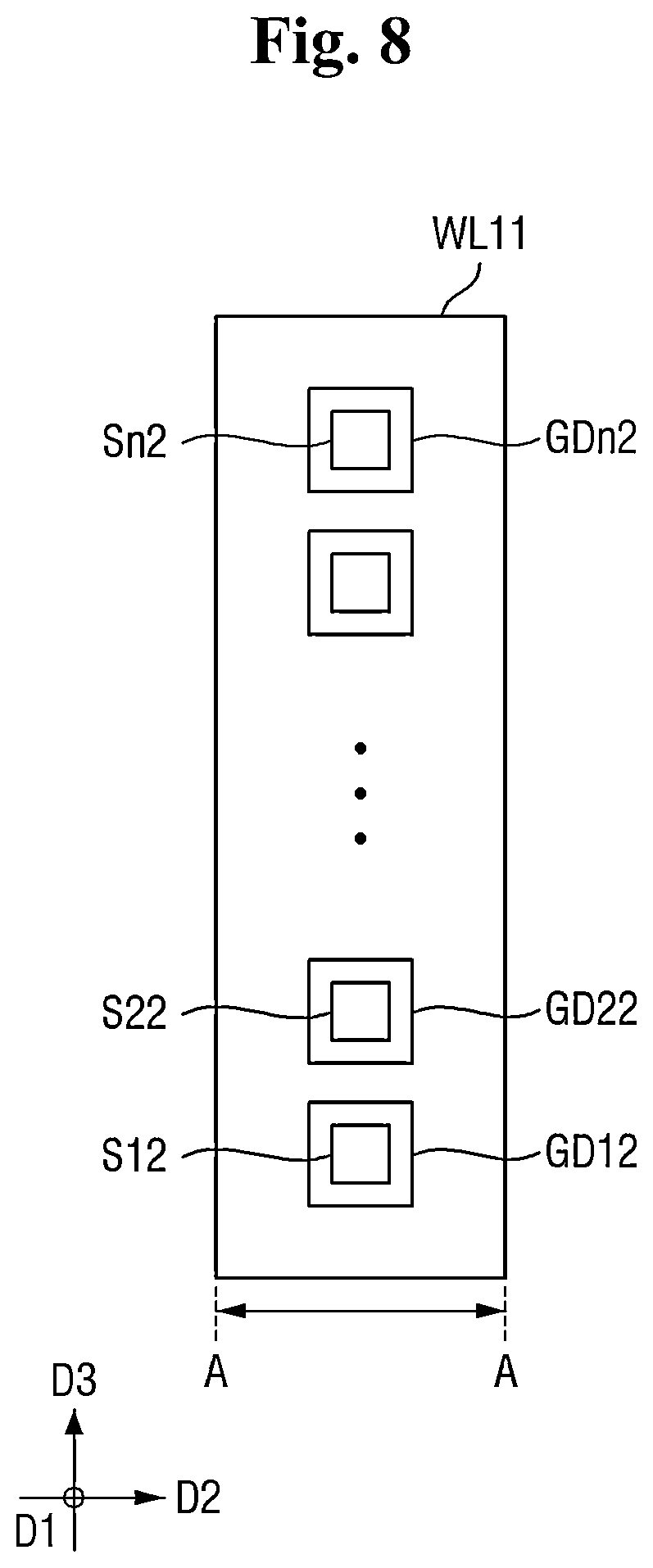 Patent US12588193 Figure 8 – Semiconductor device and method of fabricating the same
