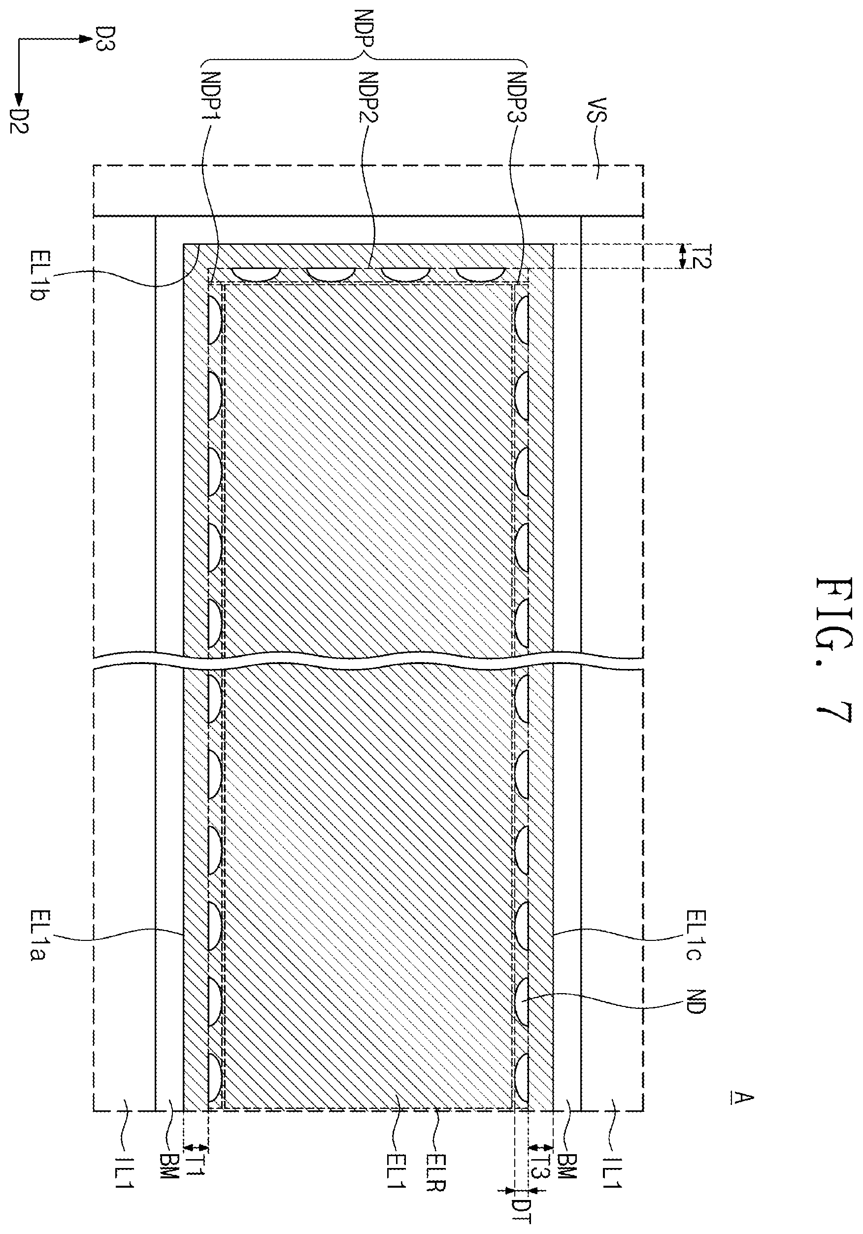 Patent US12588196 Figure 8 – Electrode structure including nano dot pattern and semiconductor device and electronic system including the same