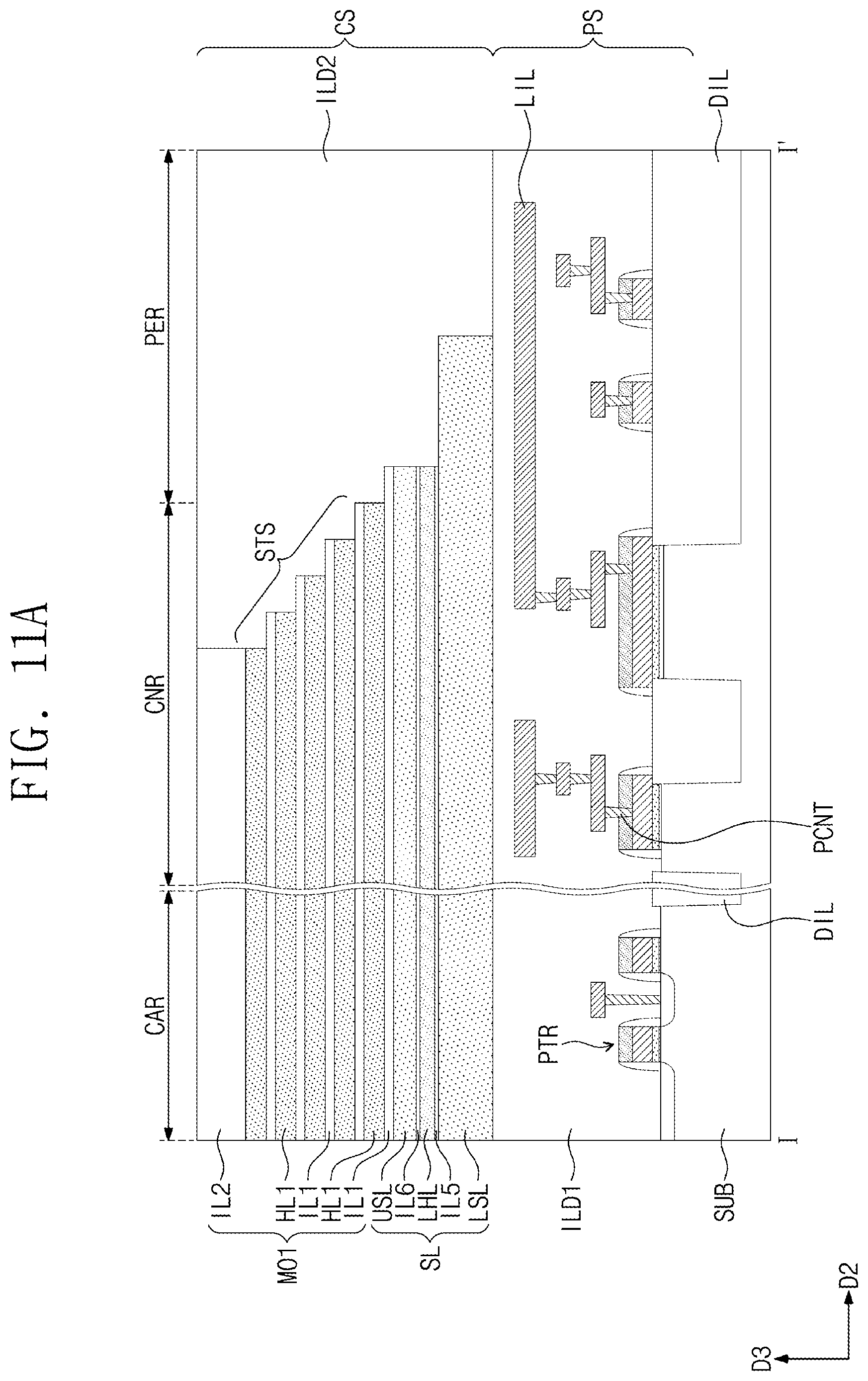 Patent US12588196 Figure 13 – Electrode structure including nano dot pattern and semiconductor device and electronic system including the same
